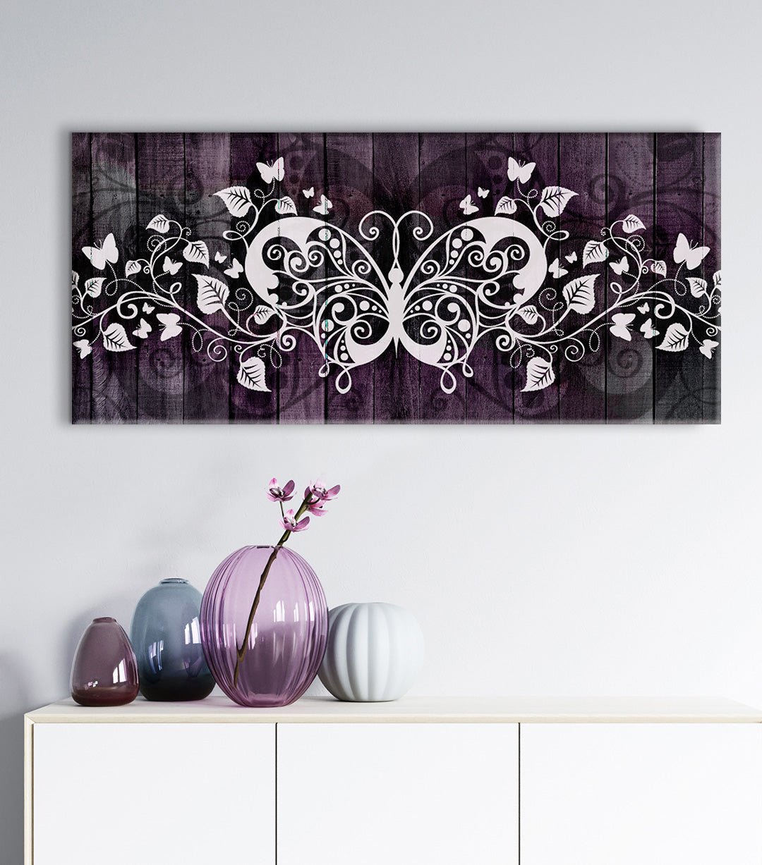 Hot! Boho Butterfly Mandala Wall Art (Wood Frame, Ready To Hang) V2