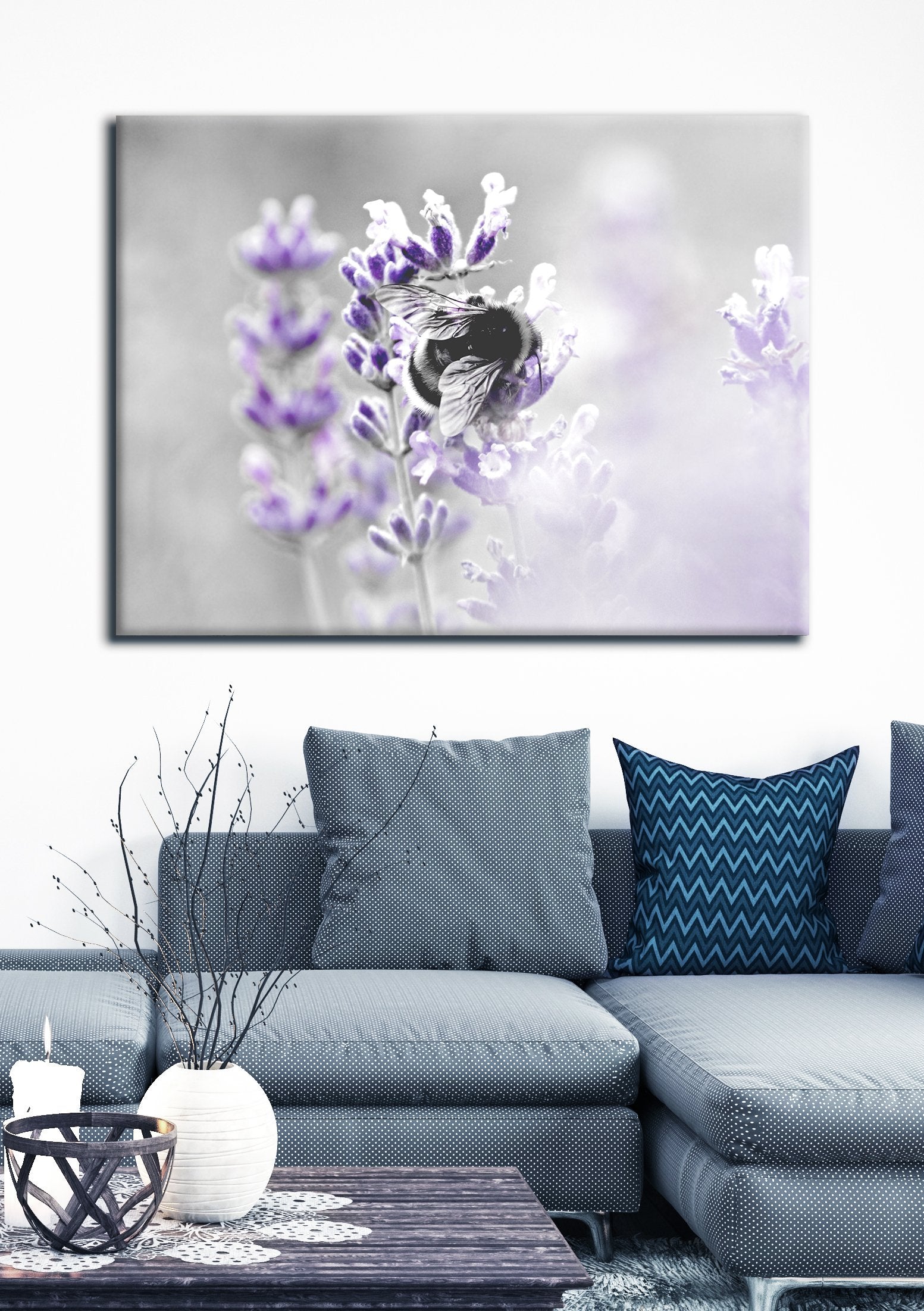 Bumble Lavender Insect Wall Art (Wood Frame, Ready to Hang) - 20% Off on 2 Items