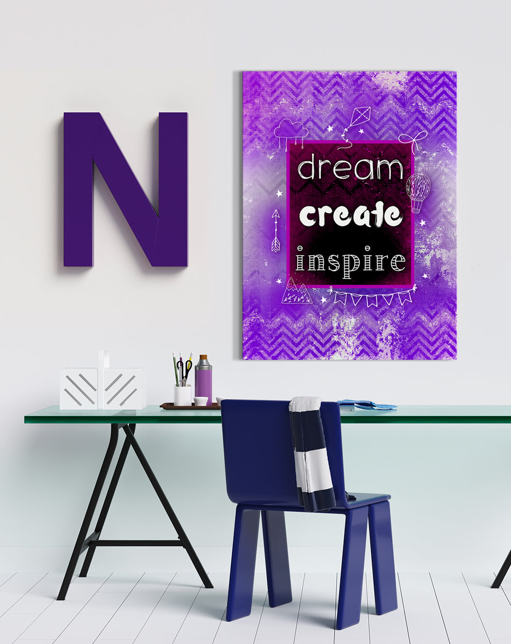 Kid Room Wall Art: Inspiring Dreams (Wood Frame, Ready To Hang) - Buy 2, Save 20%