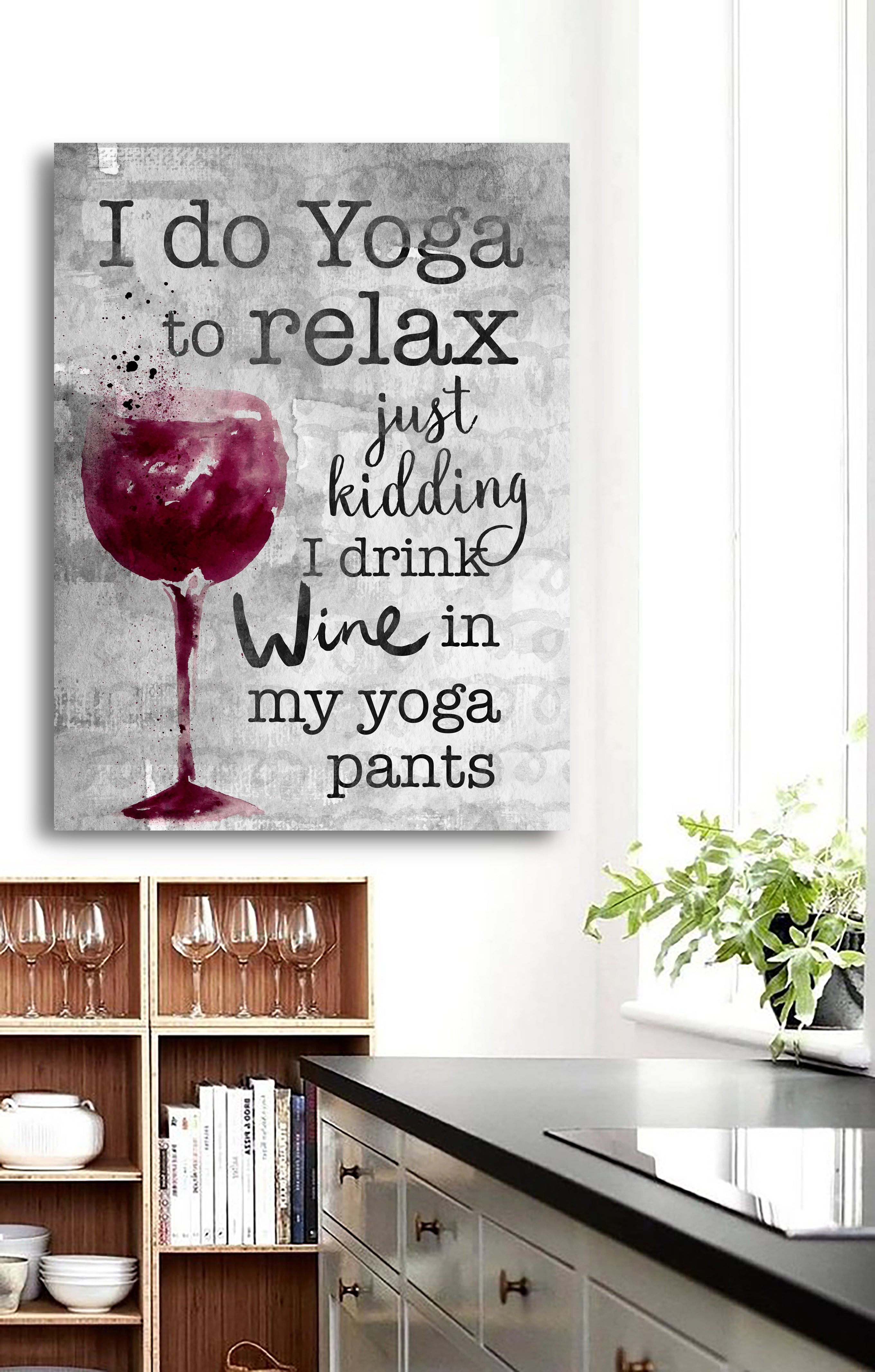 Relaxing Yoga Wall Art with Wood Frame, Ready to Hang