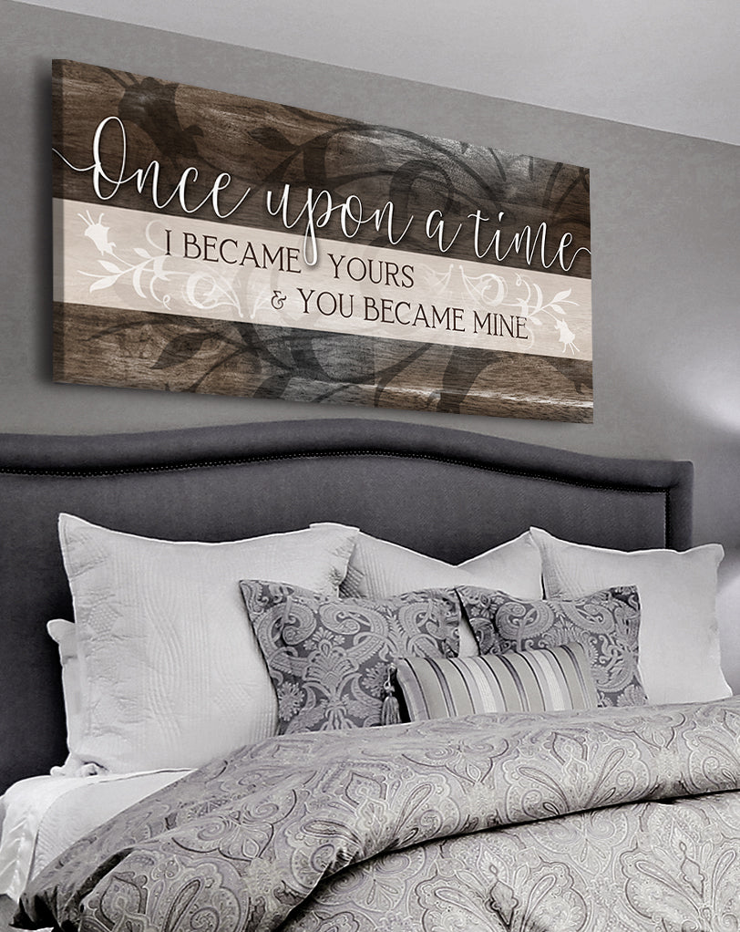 High - quality Wood - framed Couples Wall Art: Once I Became Yours (Ready To Hang)