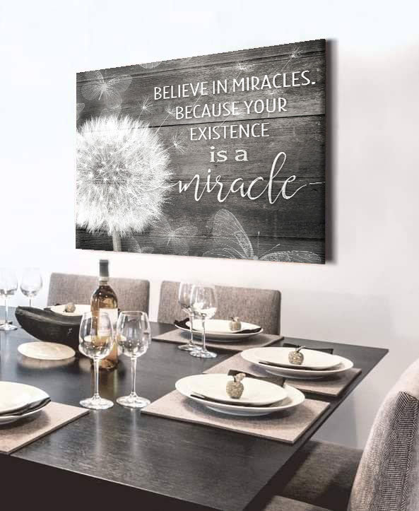 Inspire Wall Art: Believe in Miracles - Wood Frame, Ready to Hang! Get 20% Off on 2 Items