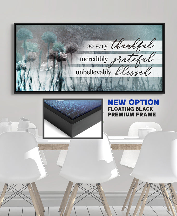 Hot Deal! Christian Wall Art - 'So Very Thankful V21' with Wood Frame, Ready to Hang