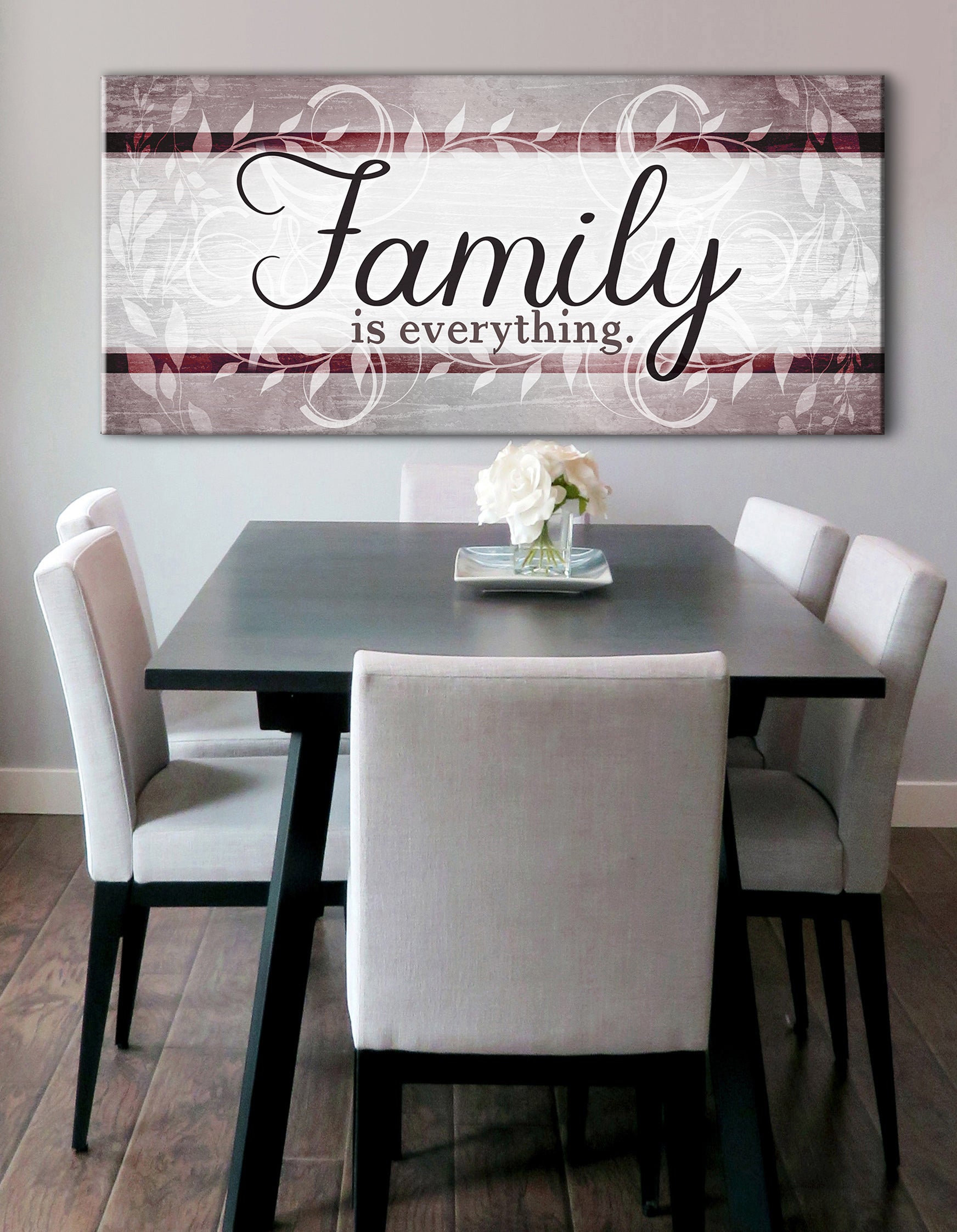 High - Quality Wood - Framed Family Wall Art: Family Means Everything, Ready To Hang