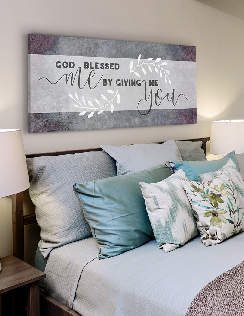 Christian Wall Art: God Blessed Me - Wood Frame Ready-to-Hang, Buy 2 Save 20%