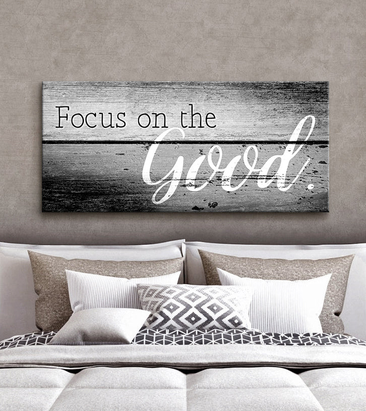 Exclusive! Focus On The Good Home Wall Art (Wood Frame, Ready To Hang)