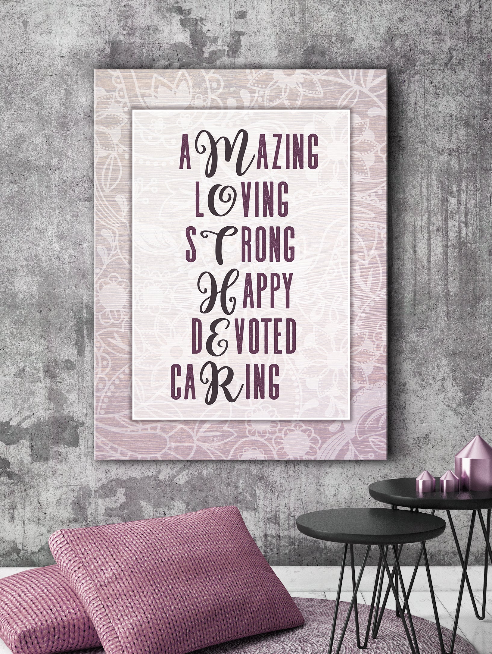 Exclusive Mom Wall Art: Beautiful Mother Portrait in Wood Frame, Ready to Hang! Buy 2 Save 20%