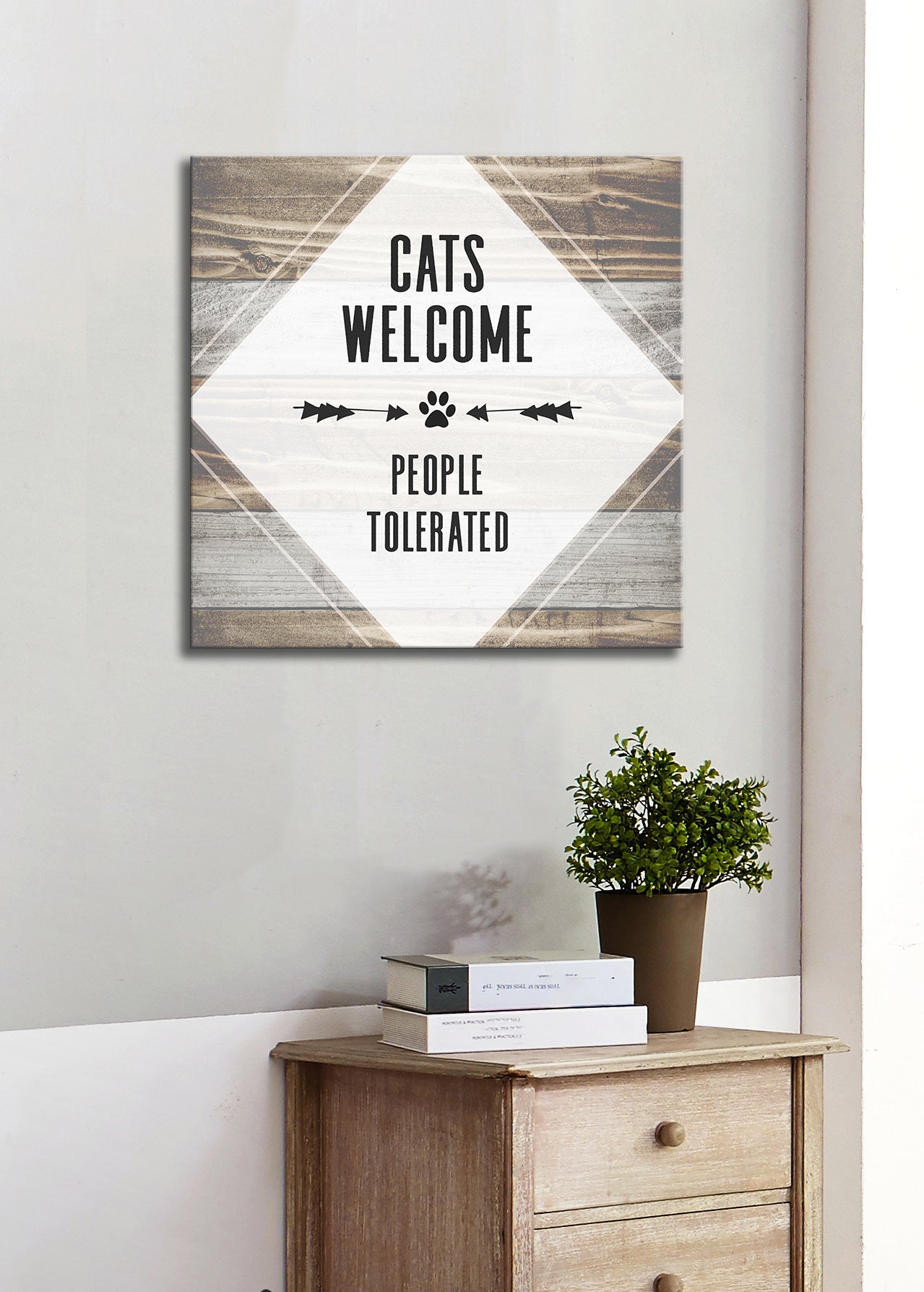 High - Quality Wood - Framed Cat Wall Art, Ready To Hang
