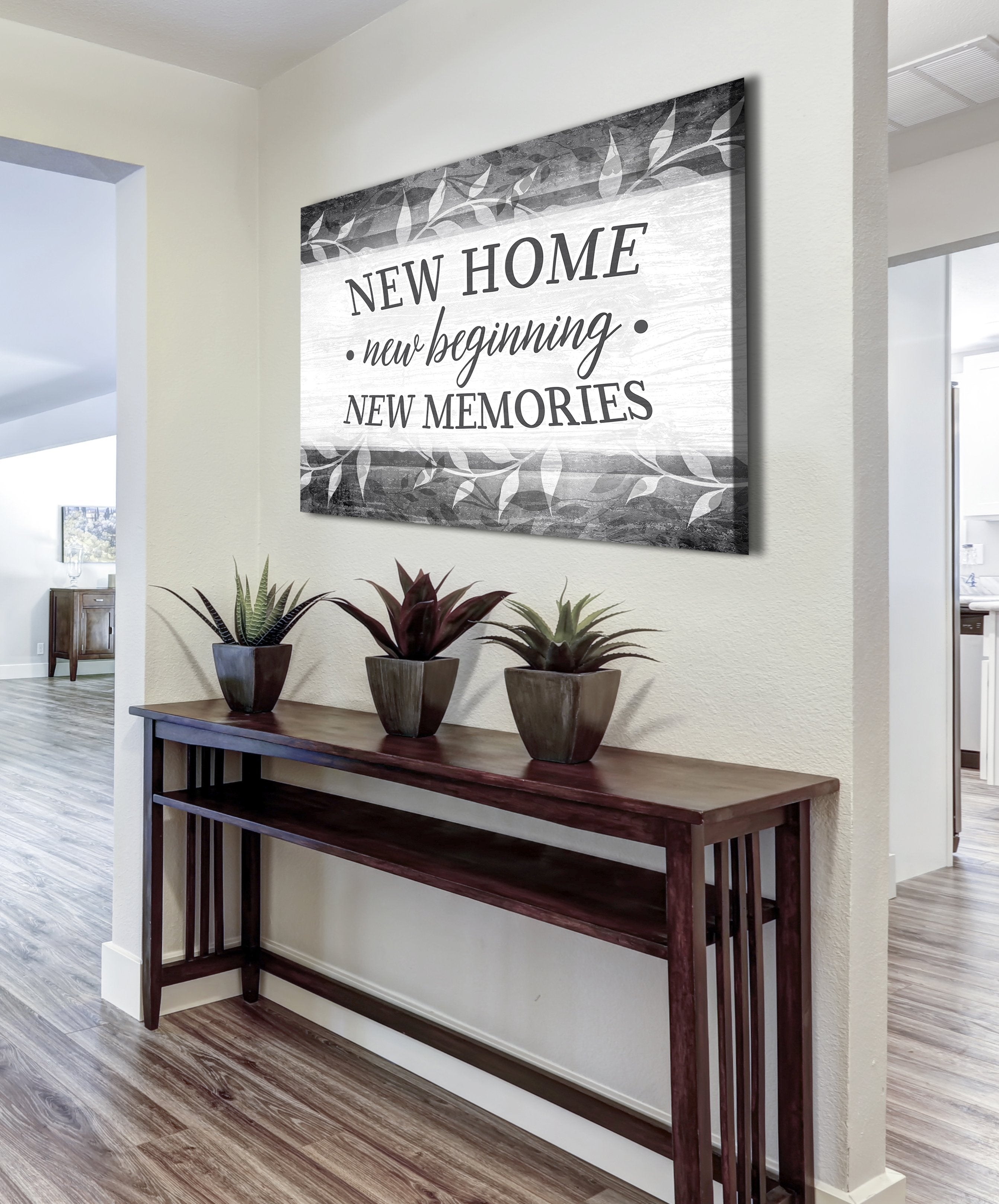 Exclusive Offer! New Home New Beginning V11 Wood Frame Wall Art, Ready To Hang