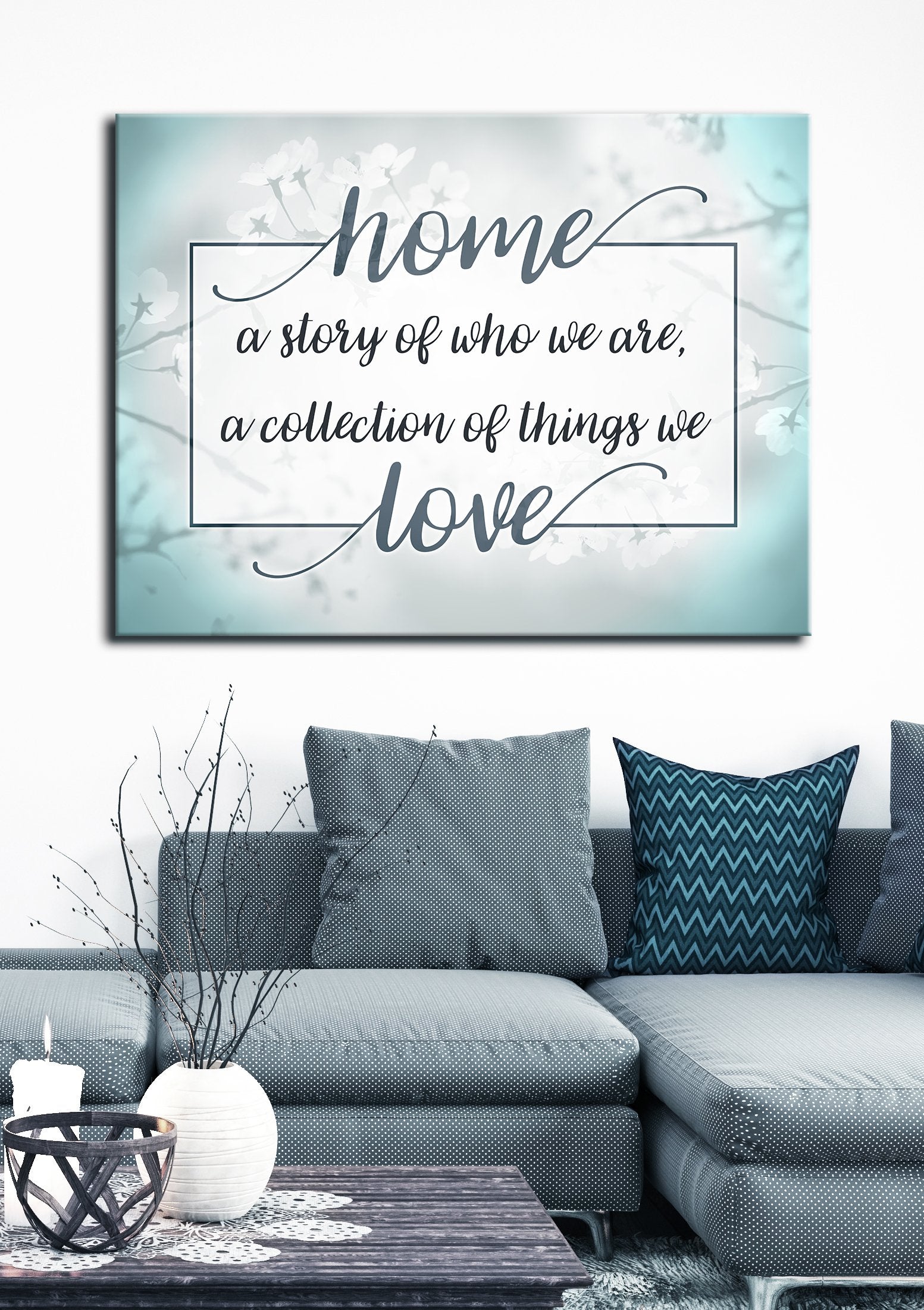 Exclusive! Home Wall Art - 'A Story Of Who We Are V3' with Wood Frame, Ready To Hang