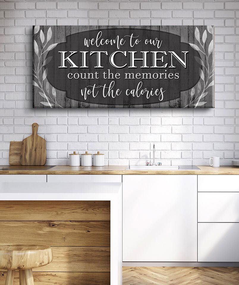 Kitchen Wall Art: Welcome Sign (Wood Frame, Ready to Hang) - Buy 2, Save 20%
