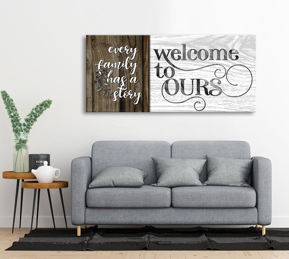 Ready-to-Hang Family Wall Art V7: Every Family's Story, Welcome Yours (Wood Frame)