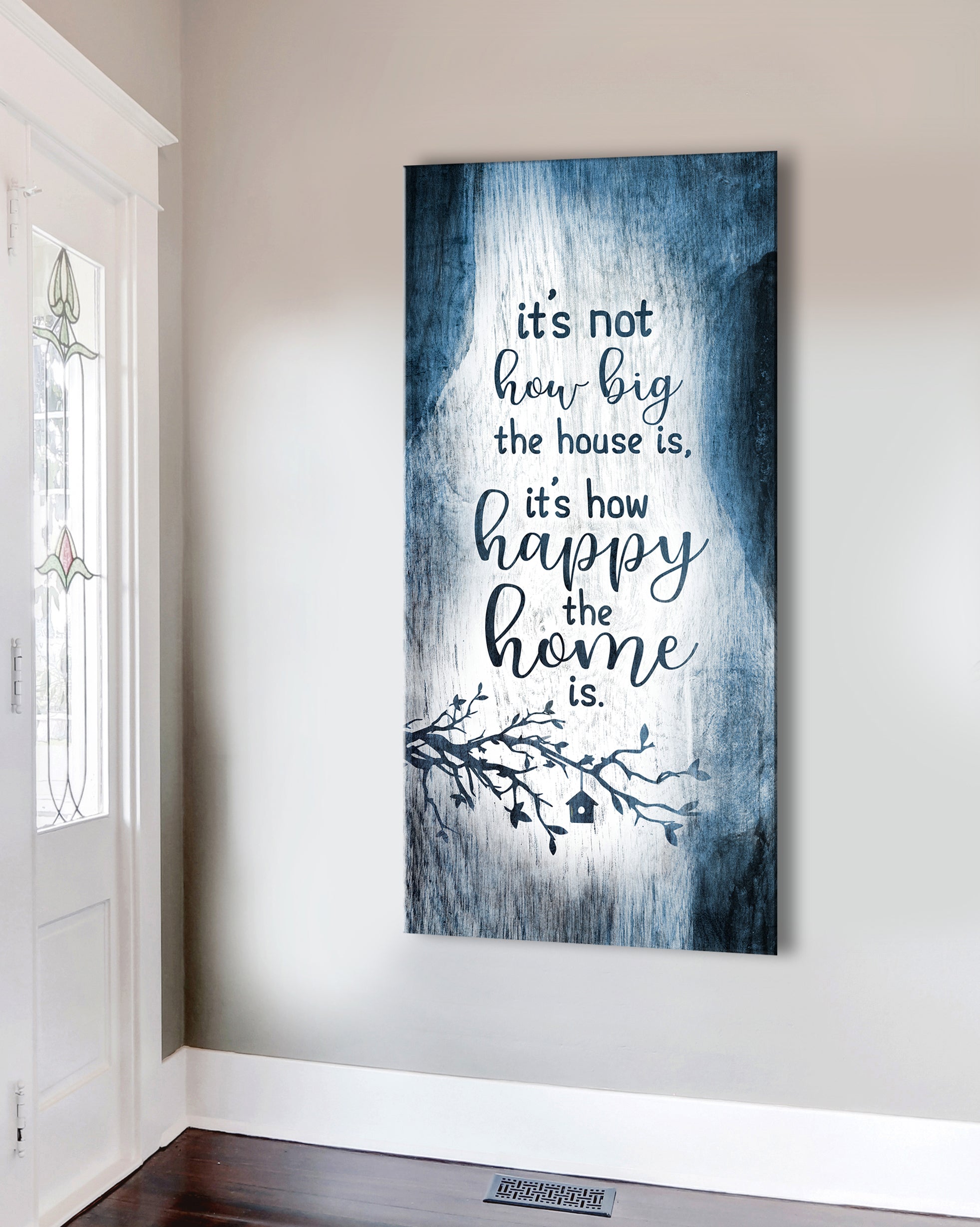 Hot Deal! Home Wall Art - It's Not About House Size V2 with Wood Frame, Ready To Hang