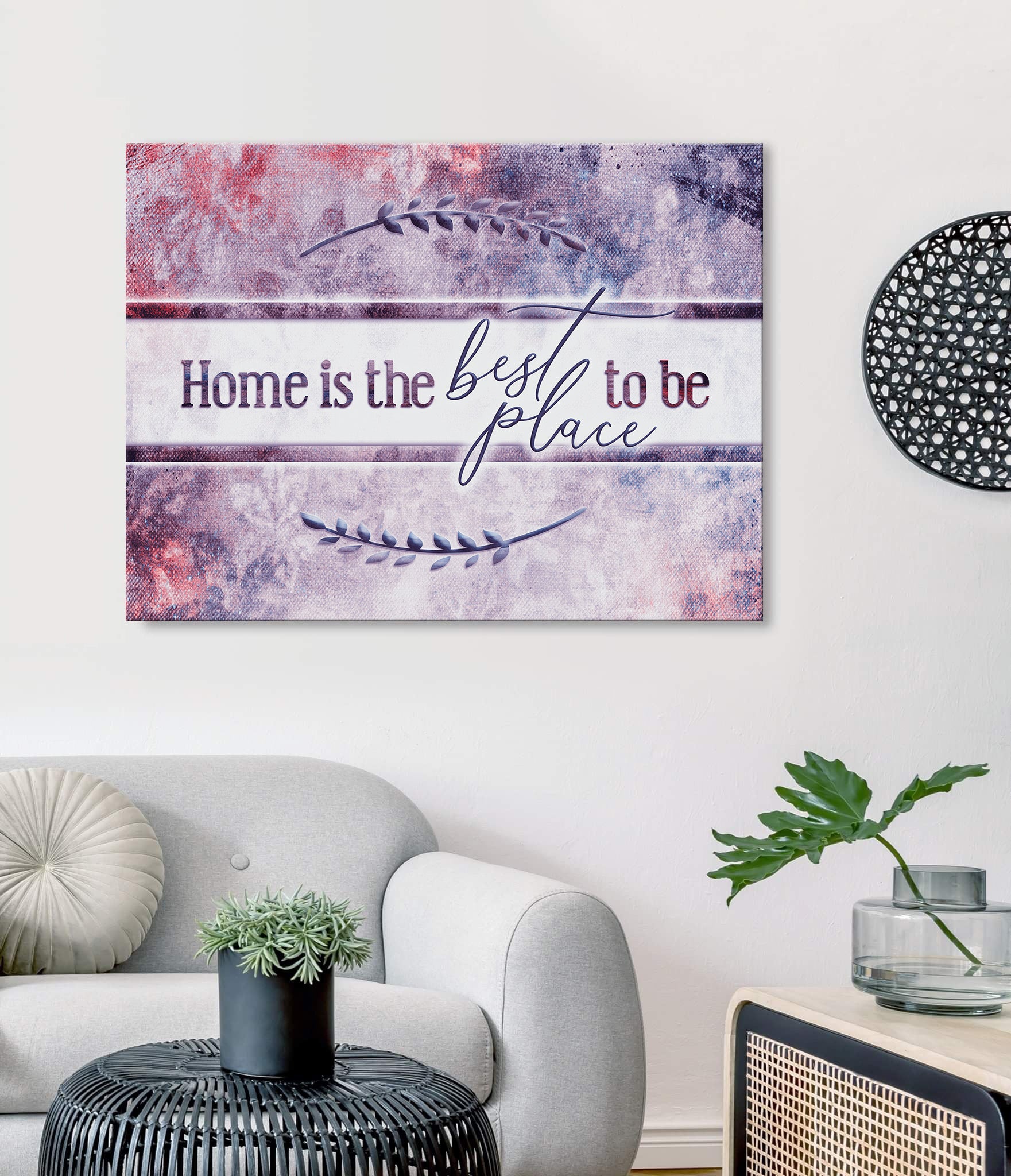High - quality Wood - framed Home Wall Art: Home is the Best Place (Ready to Hang)