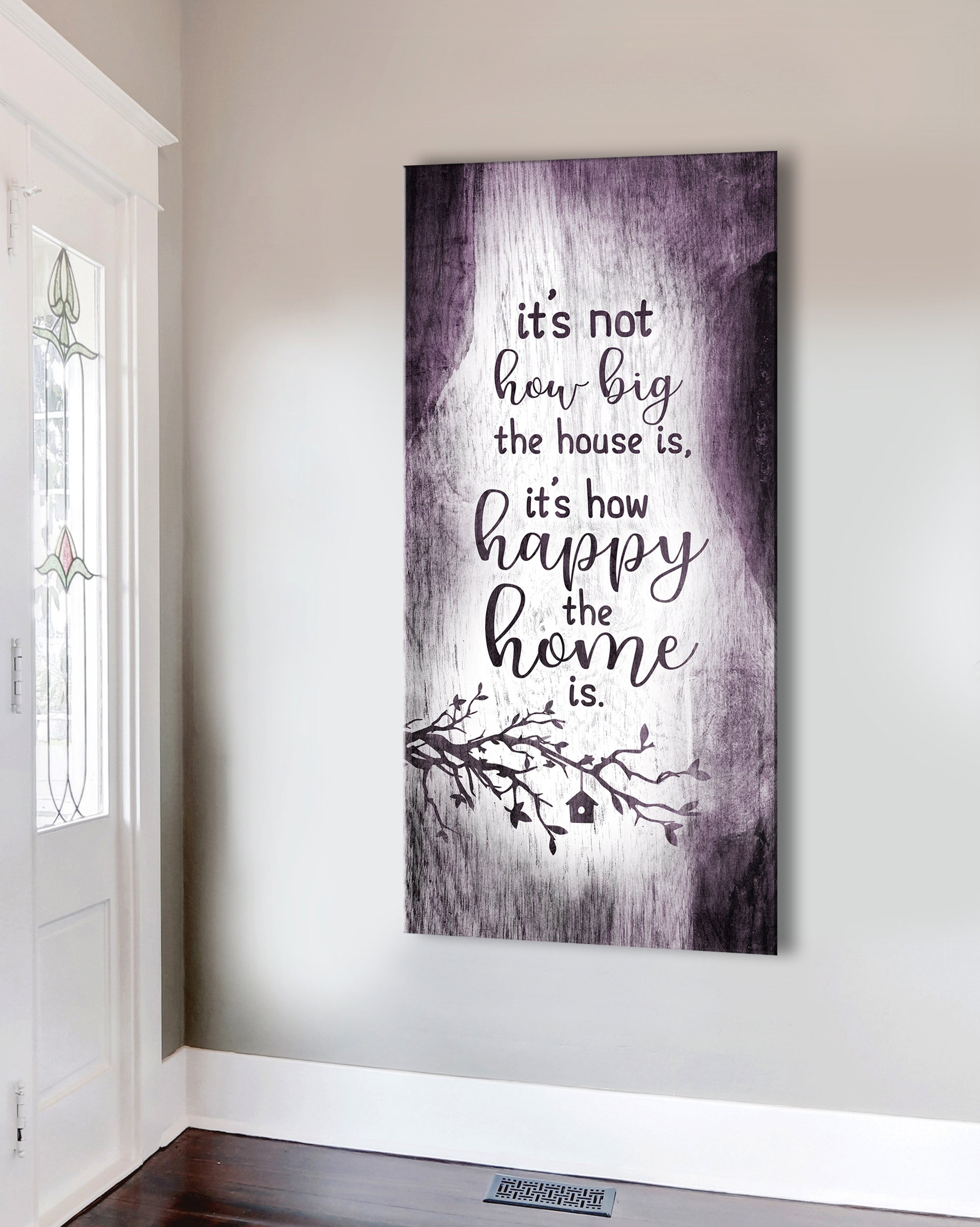 Hot Deal! Home Wall Art - It's Not About House Size V2 with Wood Frame, Ready To Hang