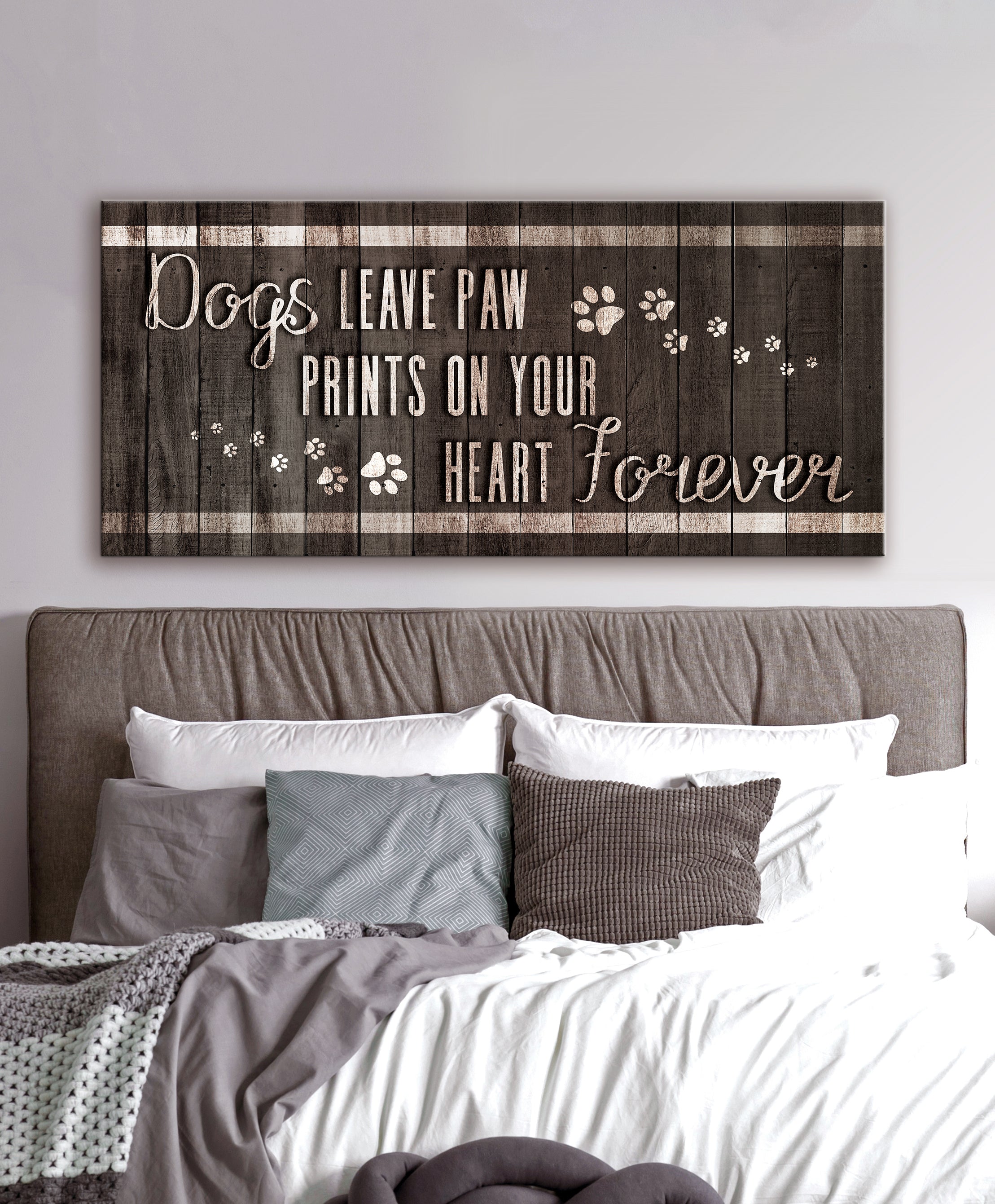 Ready-to-Hang Dog Paw Wood Frame Pet Wall Art - Buy 2, Save 20%