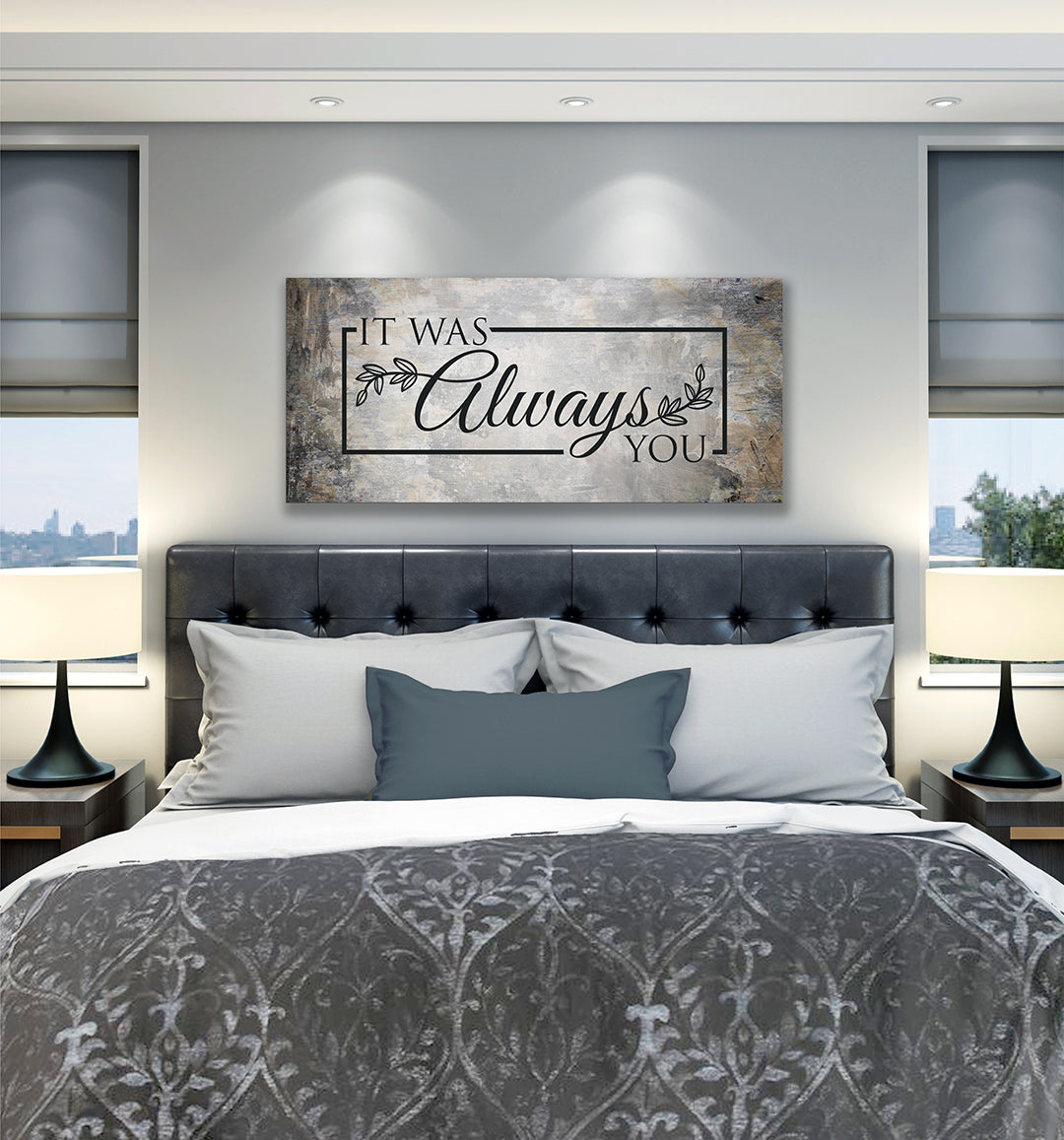 High - Quality Wood - Framed Couples Wall Art: 'It Was Always You' V5, Ready To Hang