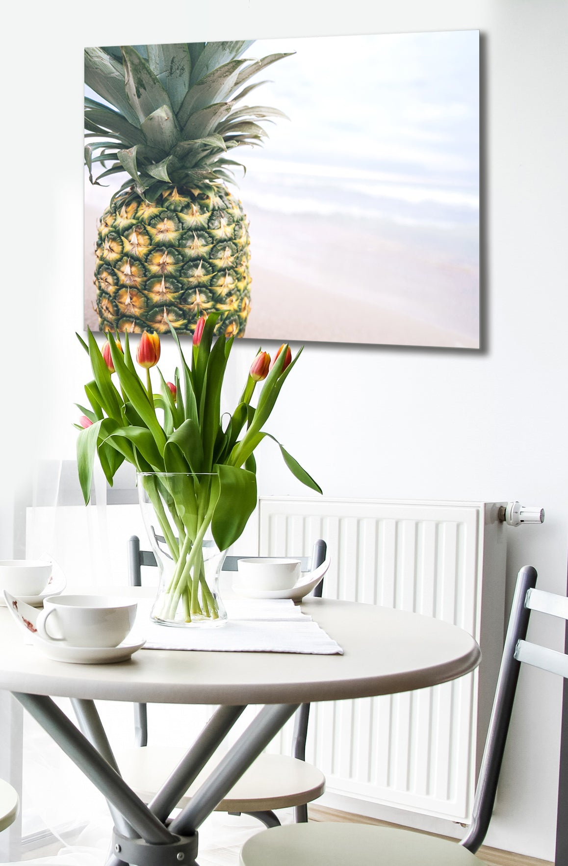 Hot Deal! Ready - To - Hang Pineapple Wall Art with Wood Frame