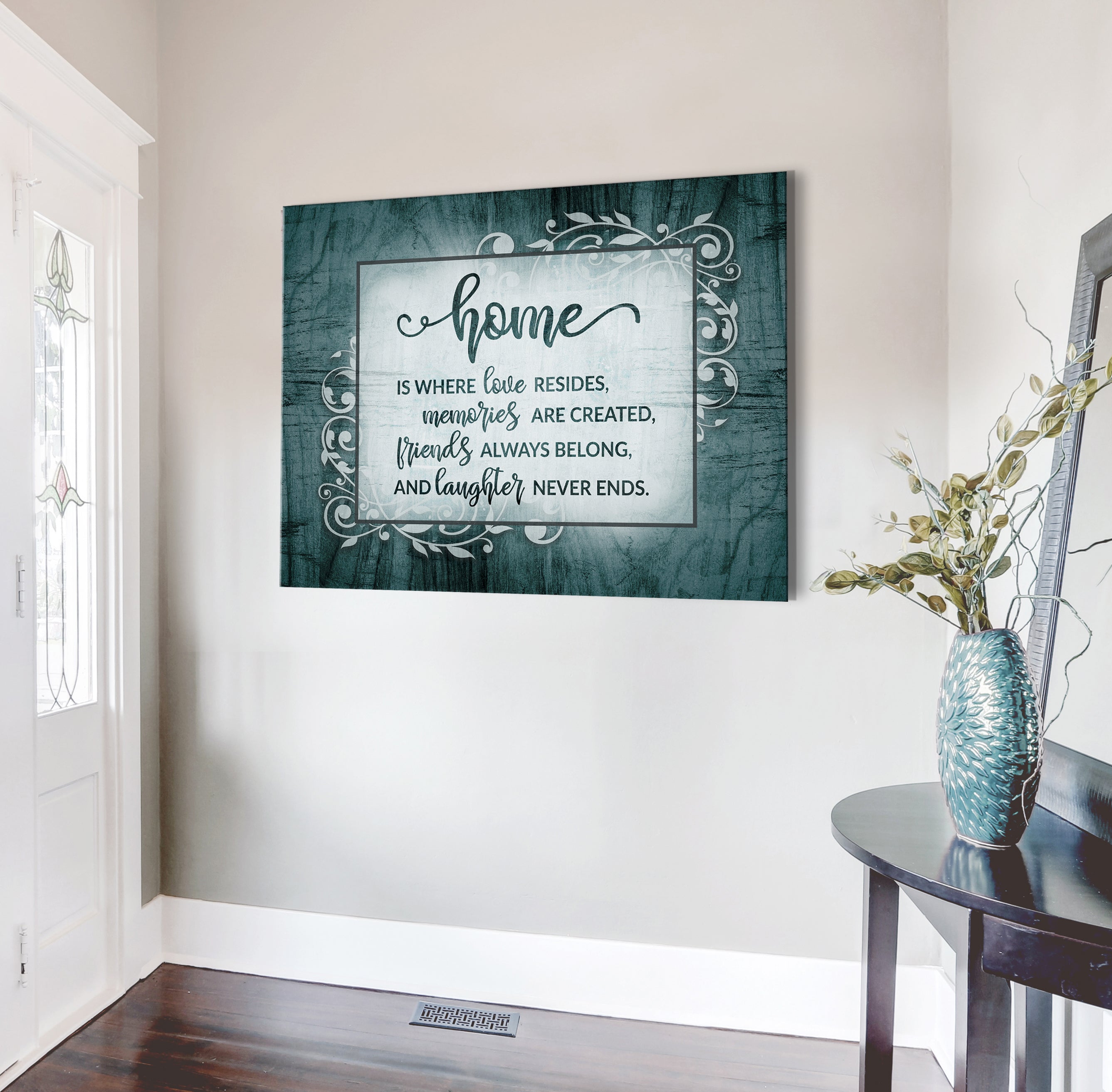 Ready-to-Hang Wood Frame Home Wall Art: Home Is Where Love Resides V6