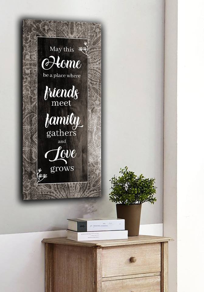 May This Home Be A Place V2 Wood Frame Wall Art - Ready To Hang! Buy 2, Save 20%