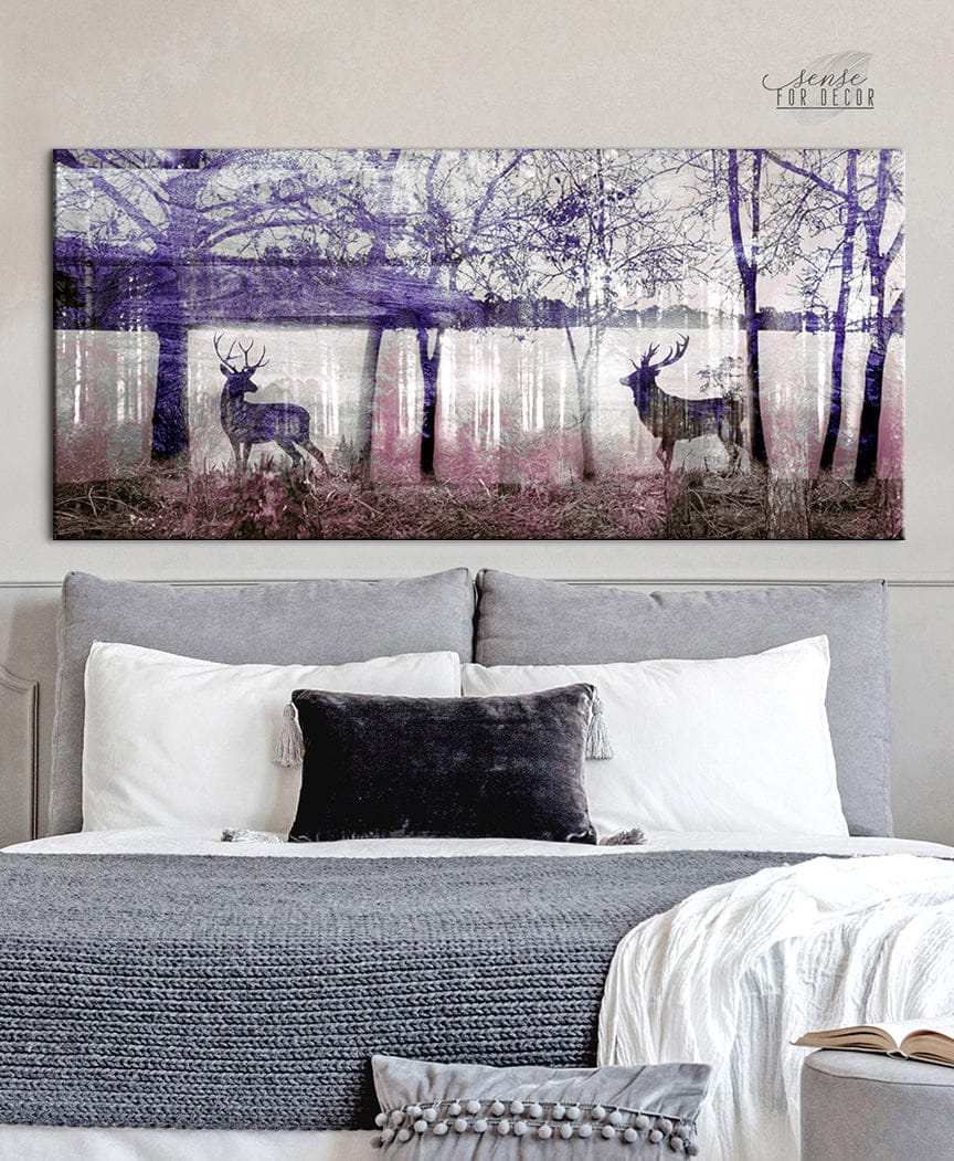 Exclusive: Deer in Forest Nature Wall Art (Wood Frame, Ready to Hang)