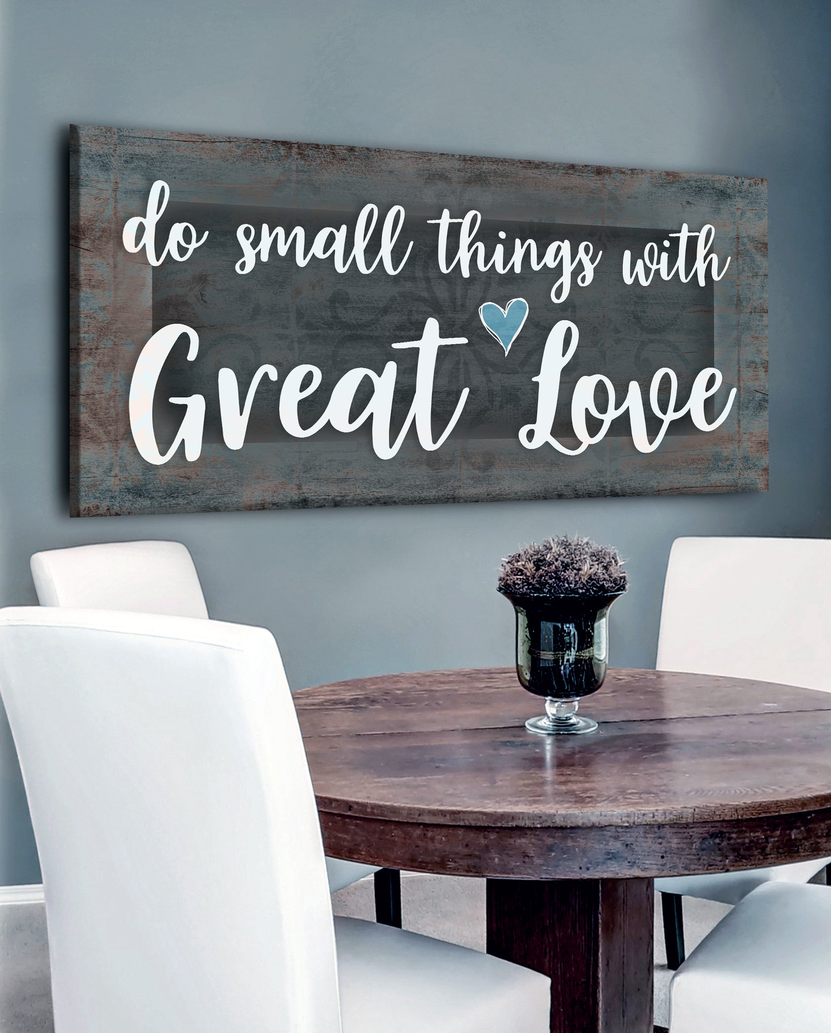 Ready-To-Hang Wood Frame Couples Wall Art: Love in Small Things V2