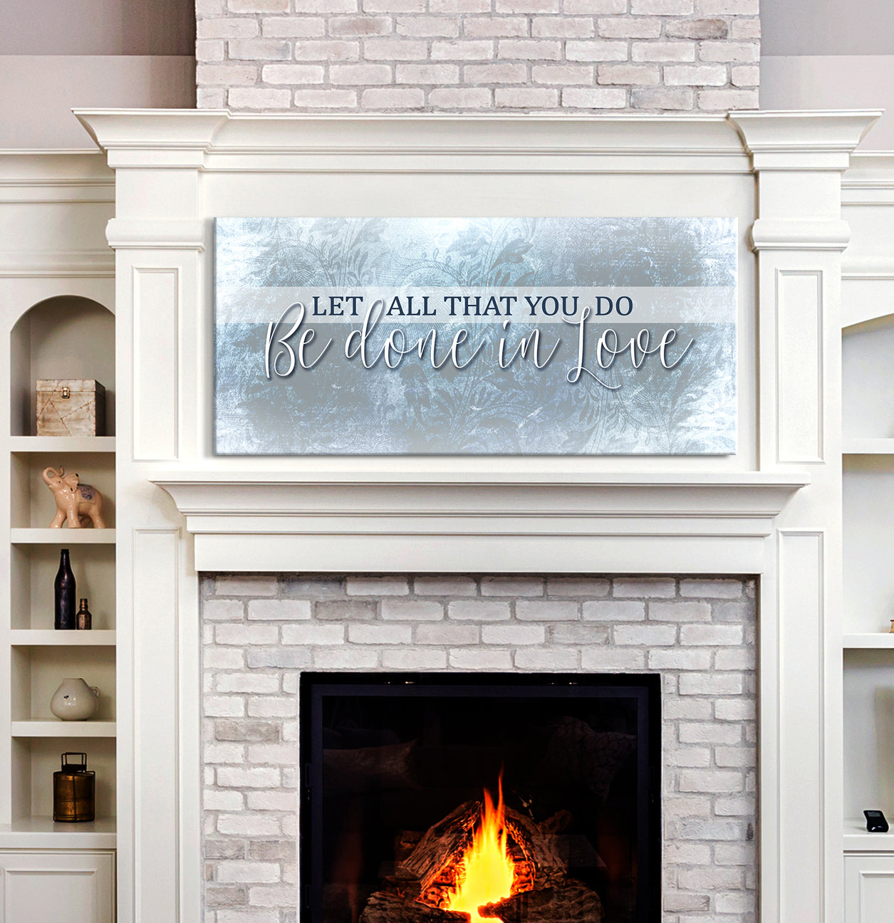 High - Quality Couples Wall Art: Do All in Love V2 with Wood Frame, Ready to Hang