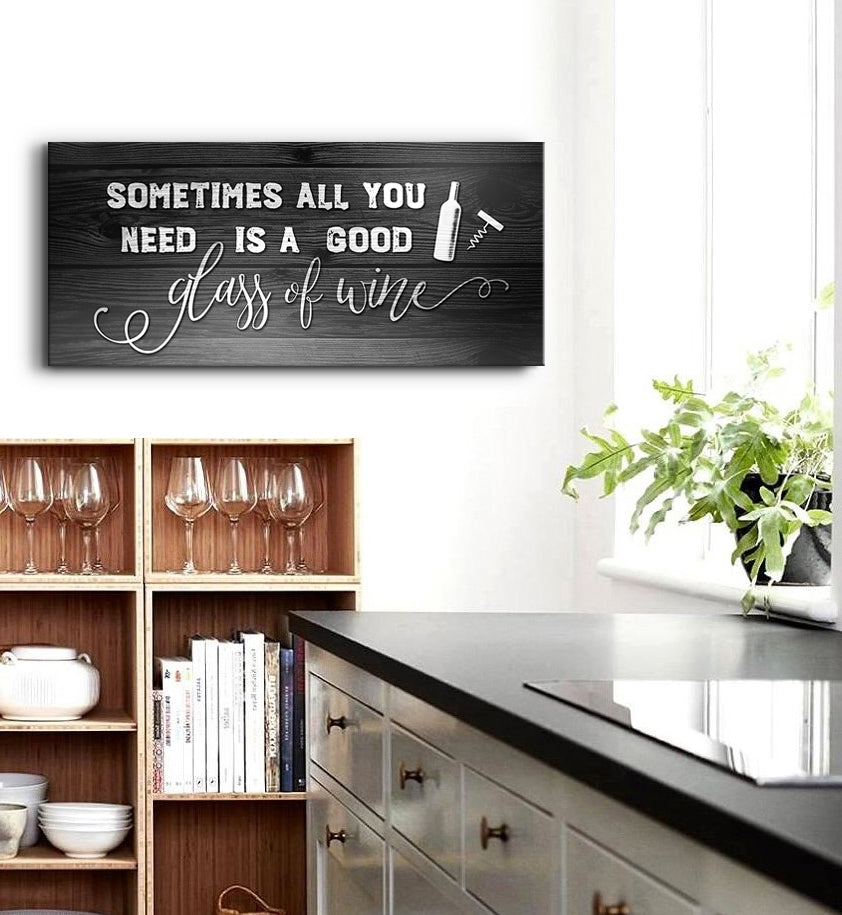 High - quality Kitchen Wall Art: A Glass of Wine Can Brighten Your Kitchen