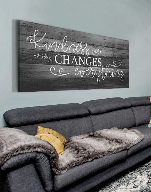 Hot Sale! Christian Wall Art - Kindness Changes Everything, Wood Frame Ready to Hang