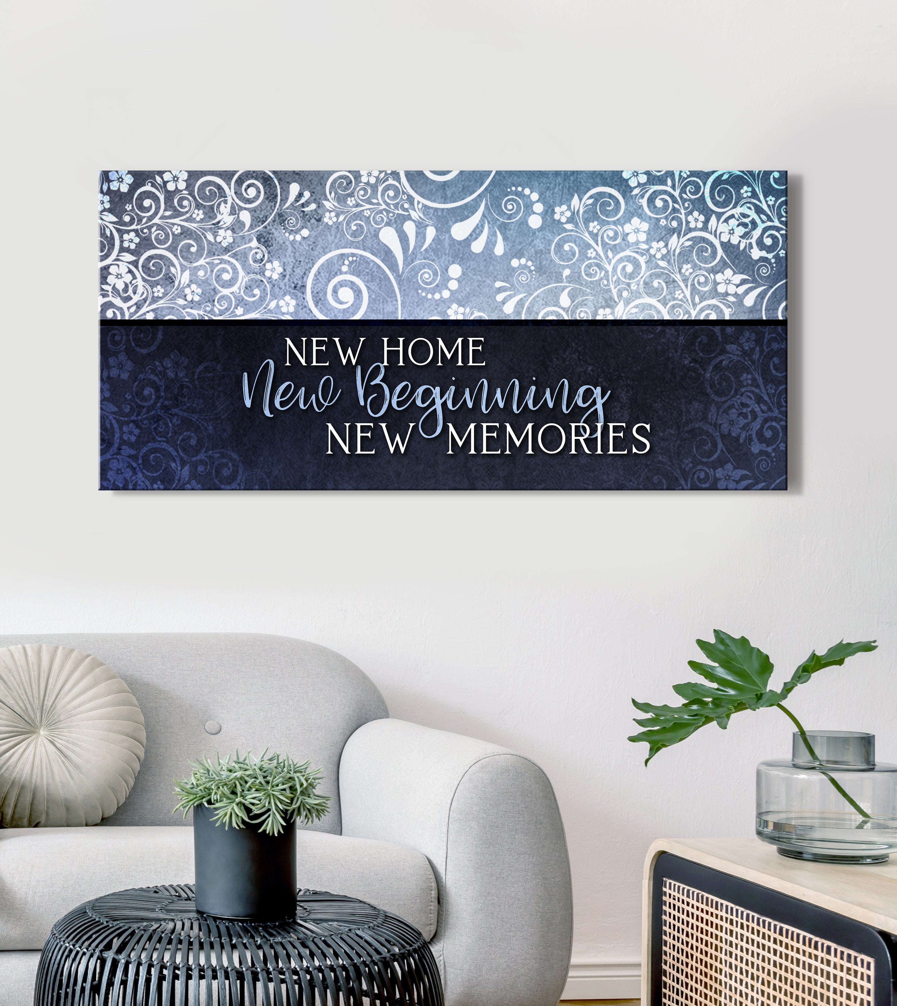 Hot! New Home Wall Art V17: Wood Frame, Ready to Hang