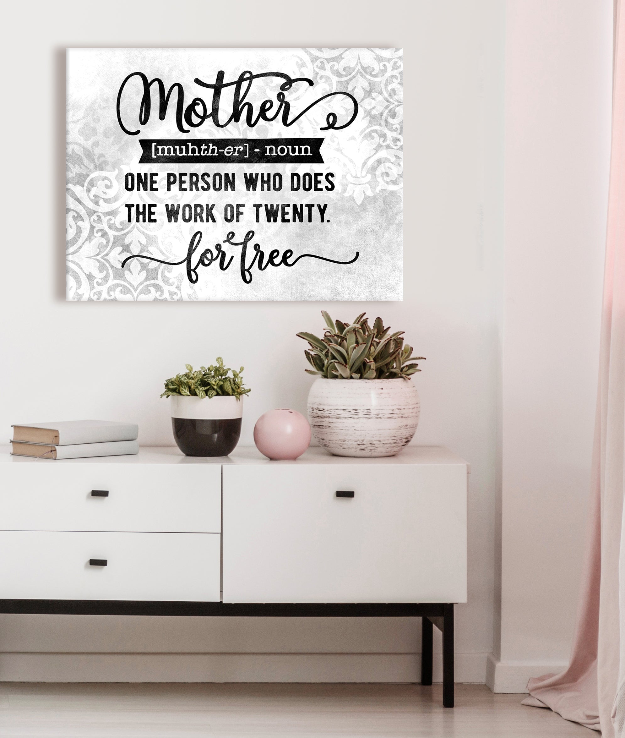 Ready-to-Hang Wood Frame Mother Wall Art: Definition Style