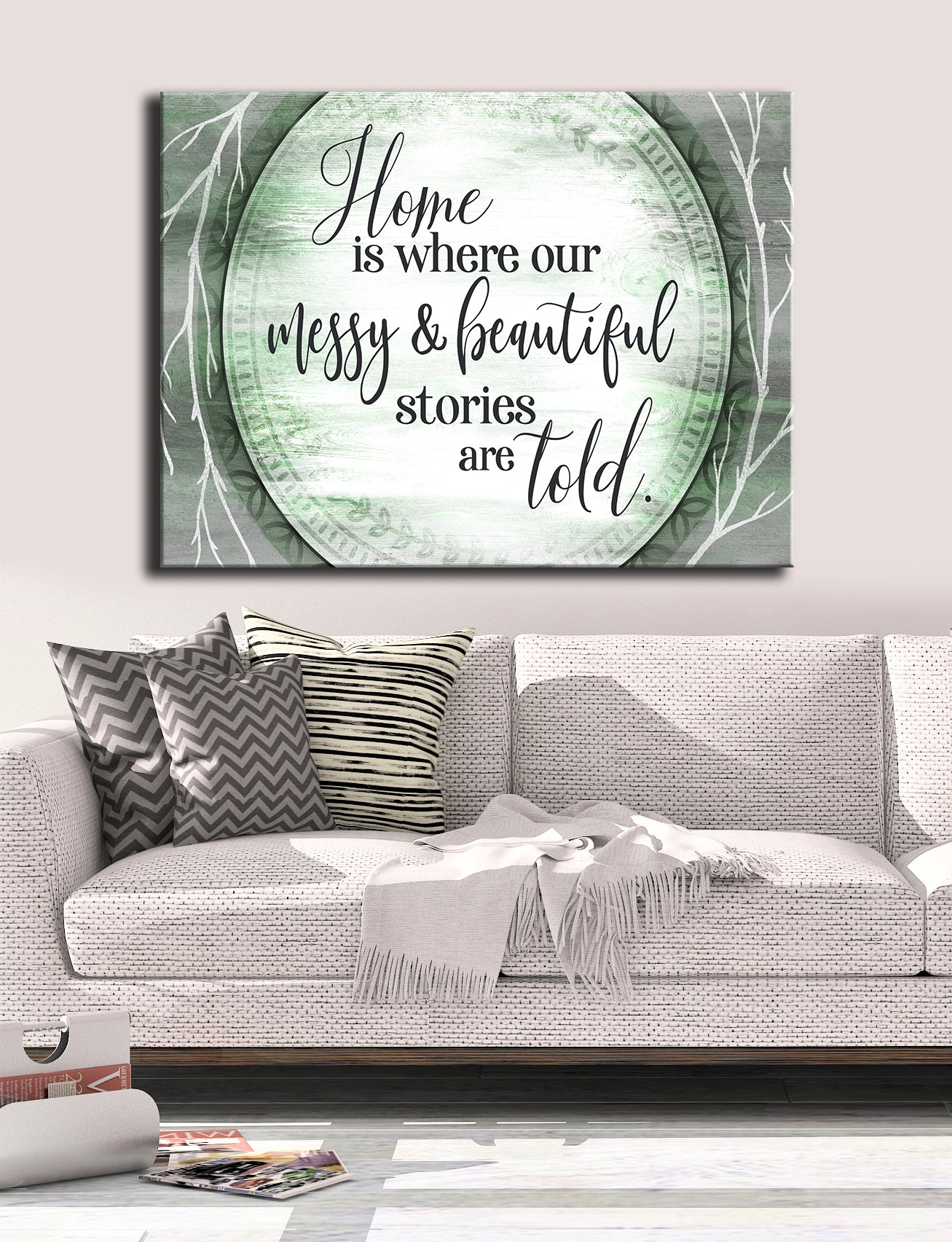 High - Quality Wood - Framed Home Wall Art: Messy Yet Beautiful