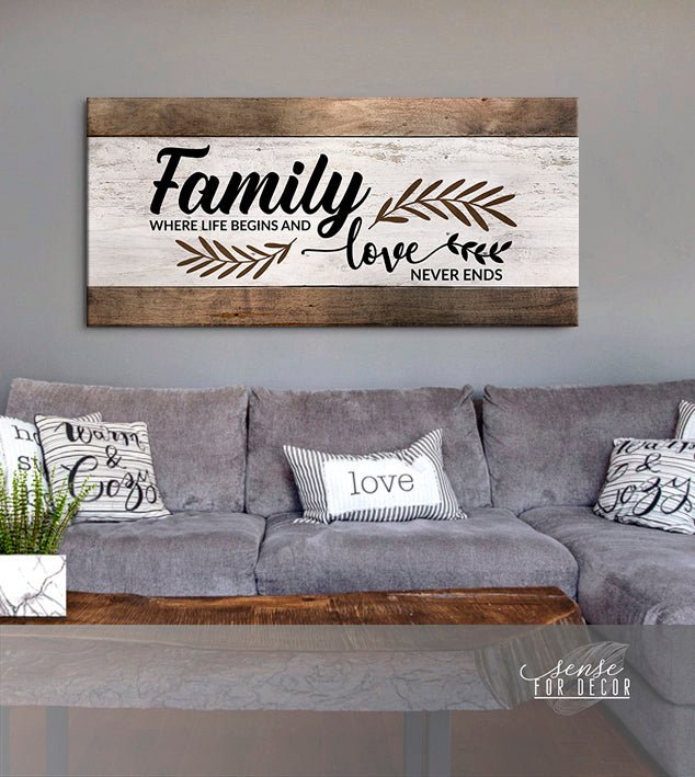 Family Wall Art V2: Ready-To-Hang Wood Frame - Buy 2, Save 20%