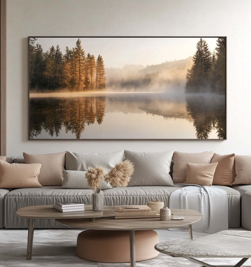Exclusive Nature Wall Art: Misty Forest Reflections - Buy 2, Save 20%!
