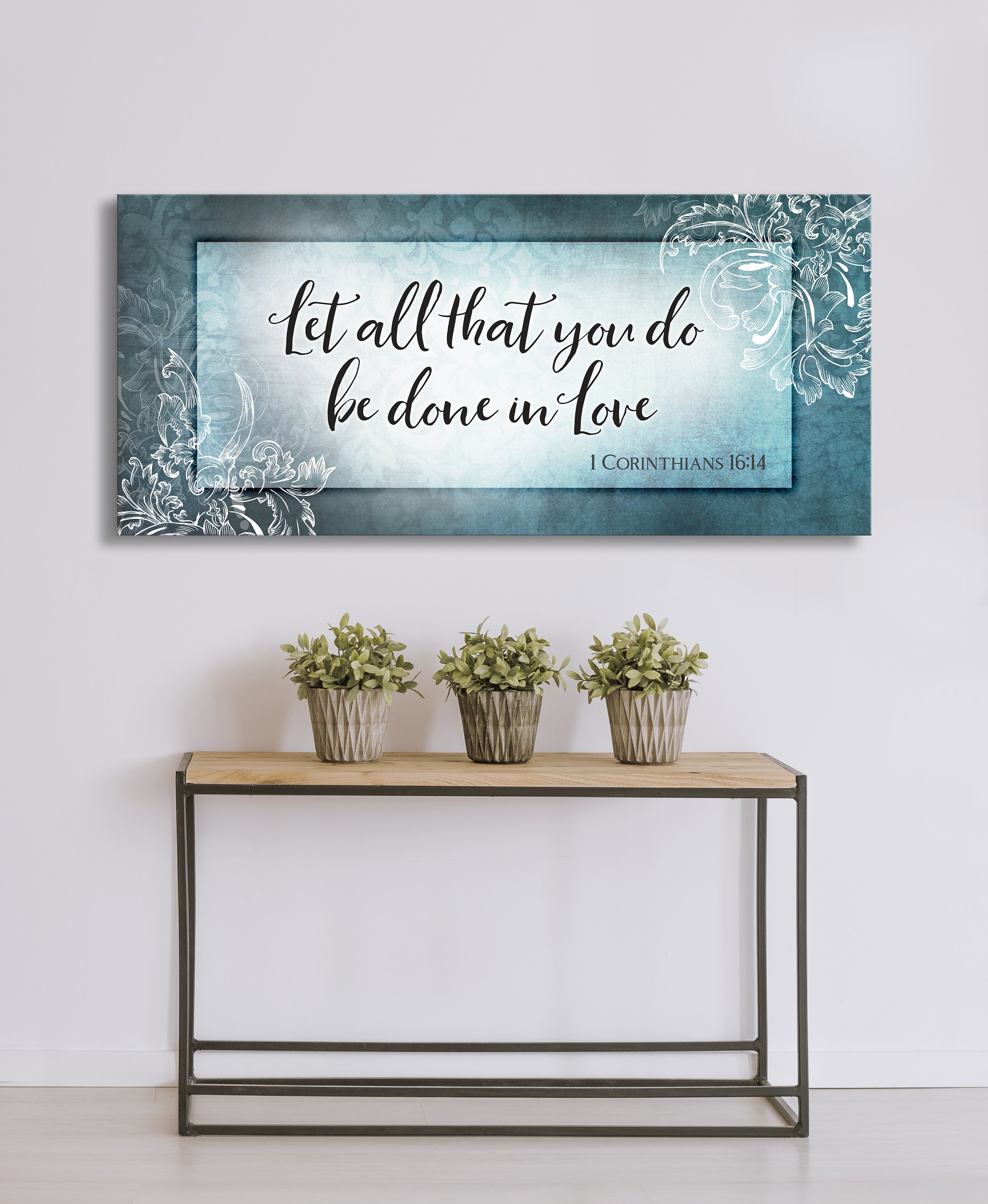 Christian Wall Art: 'Let All That You Do Be Done In Love' (Ready-to-Hang Wood Frame) - Buy 2, Save 20%