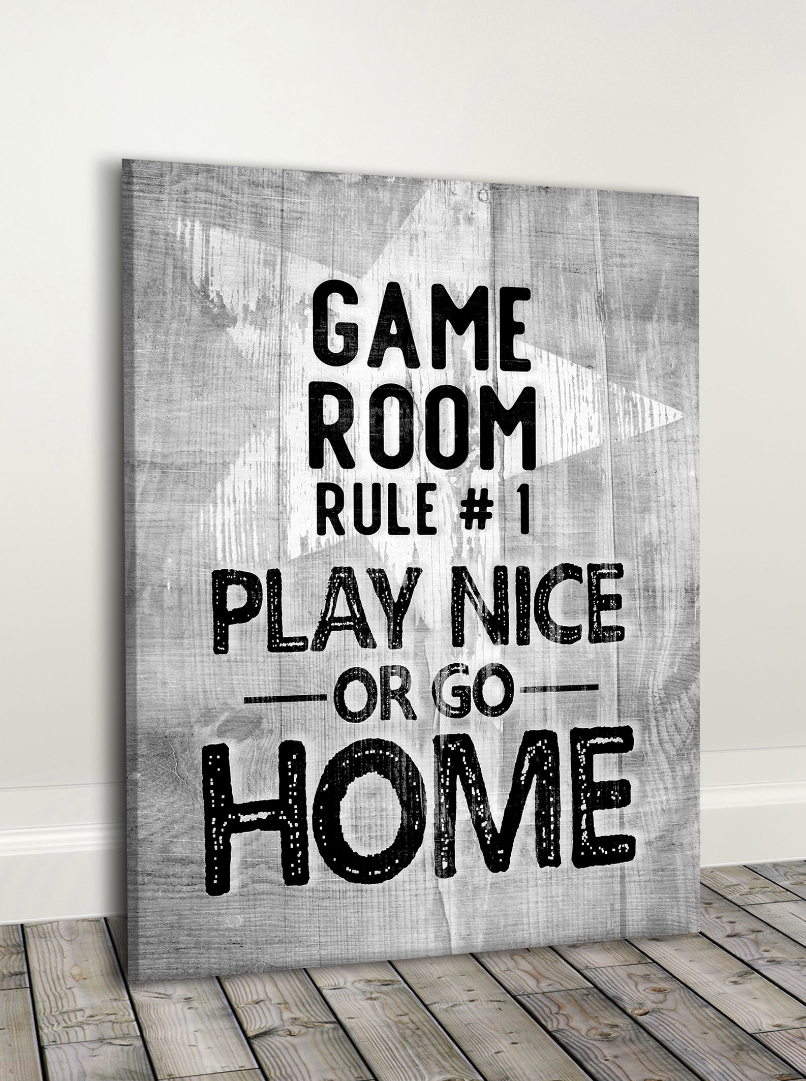 Game Room Wall Art: Rule #1 - Wood Frame, Ready To Hang! Buy 2, Save 20%