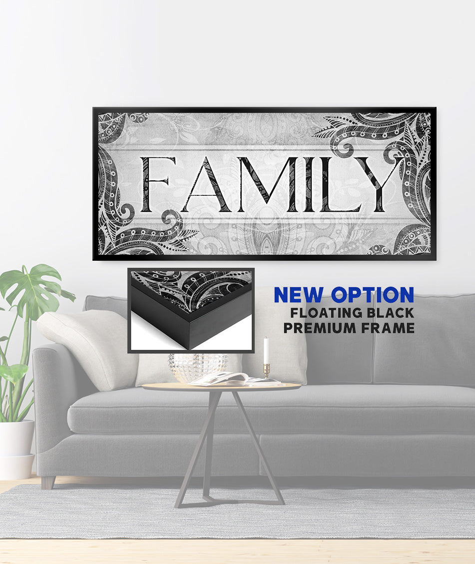 Family Wall Art Sign V9: Wood Frame, Ready to Hang - Buy 2, Save 20%
