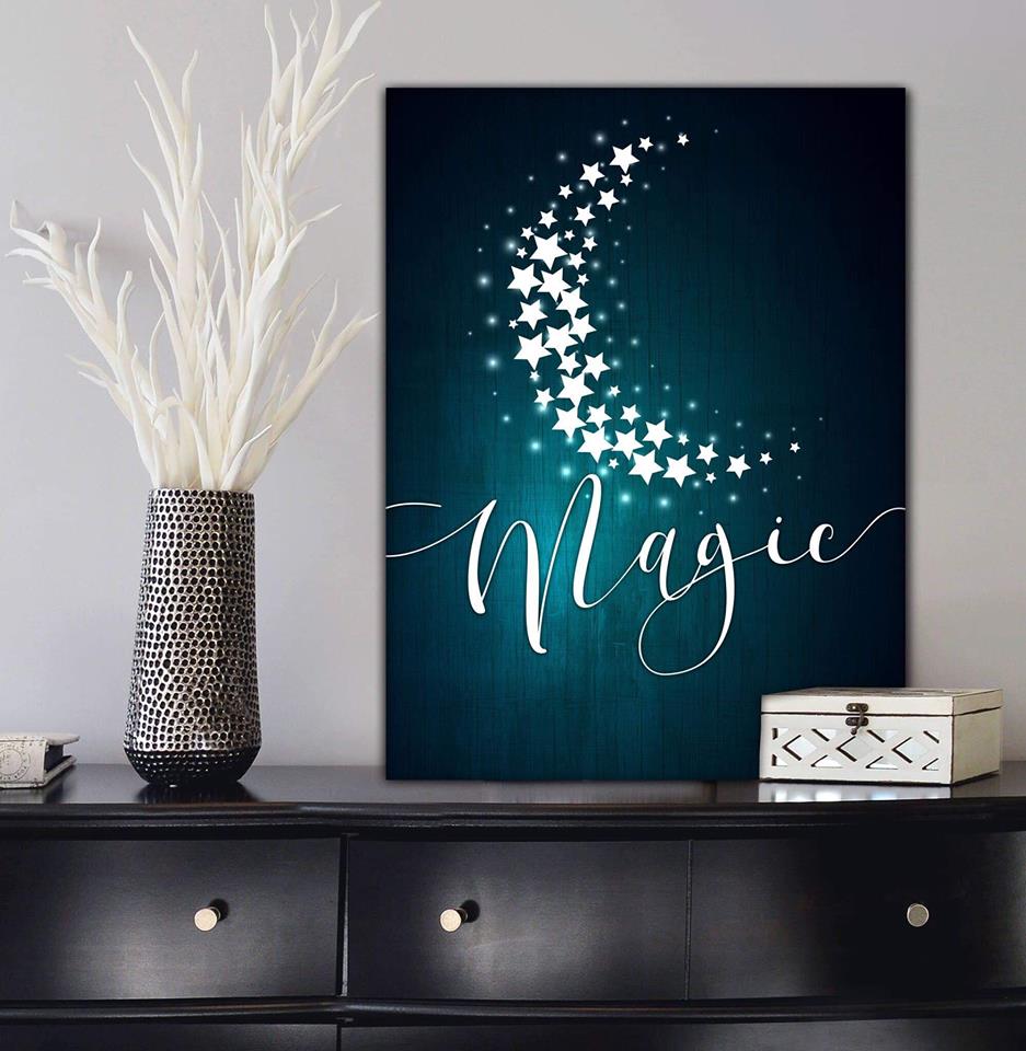 High - quality Ready - to - Hang Magic Home Wall Art with Wood Frame