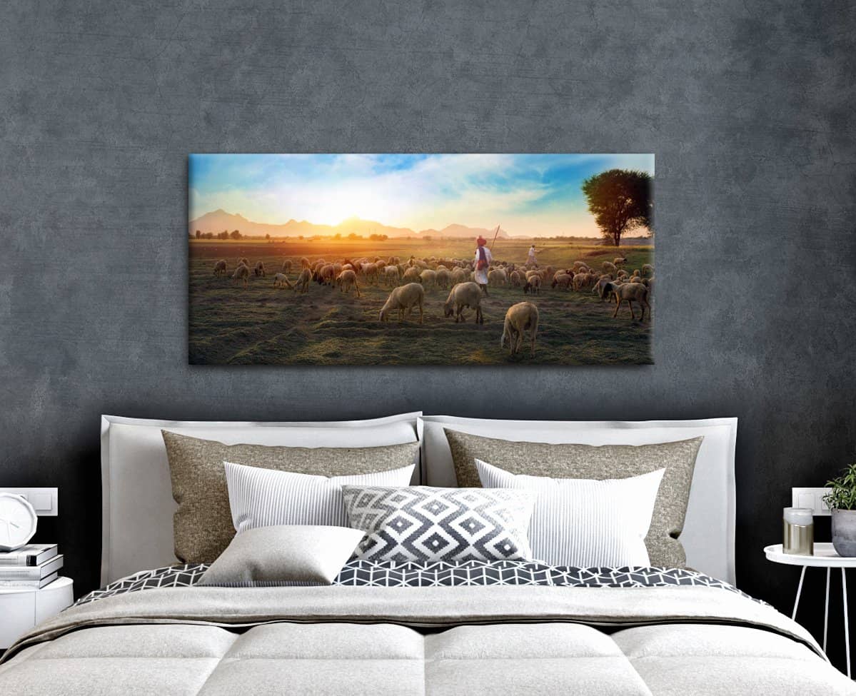 Exclusive Animal Wall Art: Ready-to-Hang Sheep Prints with Wood Frames - Buy 2 Get 20% Off!