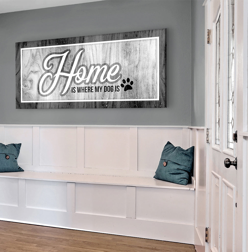 Hot! Ready-to-Hang Dog Wall Art with Wood Frame