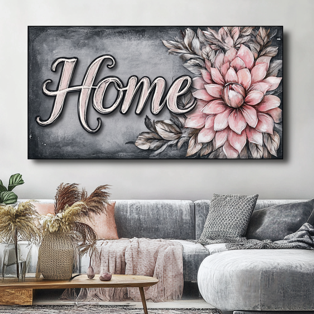 High - quality Wall - hanging Home Word Sign V11 for Your Home Decor