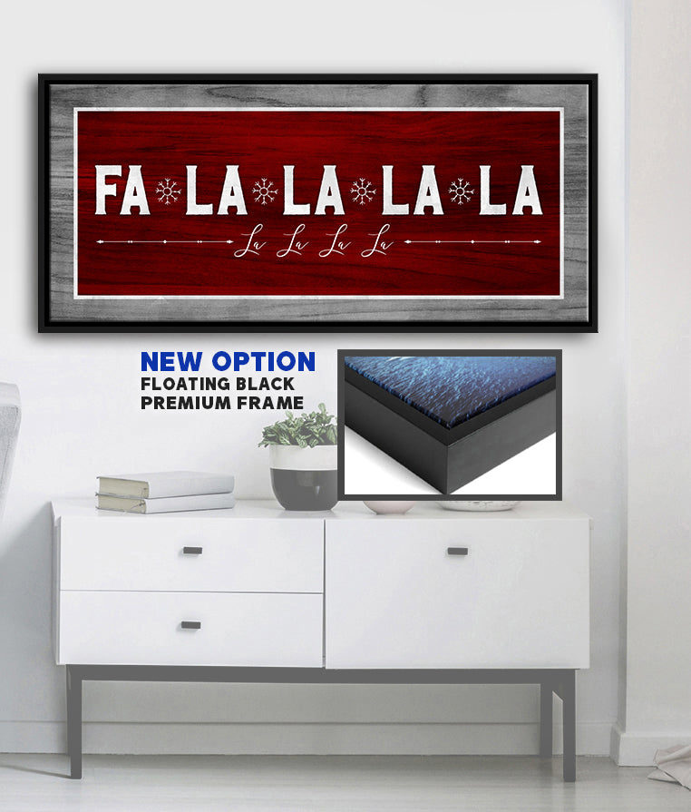 Holiday Wood Frame Wall Art: Fa La La La La - Ready to Hang, 20% Off on 2!