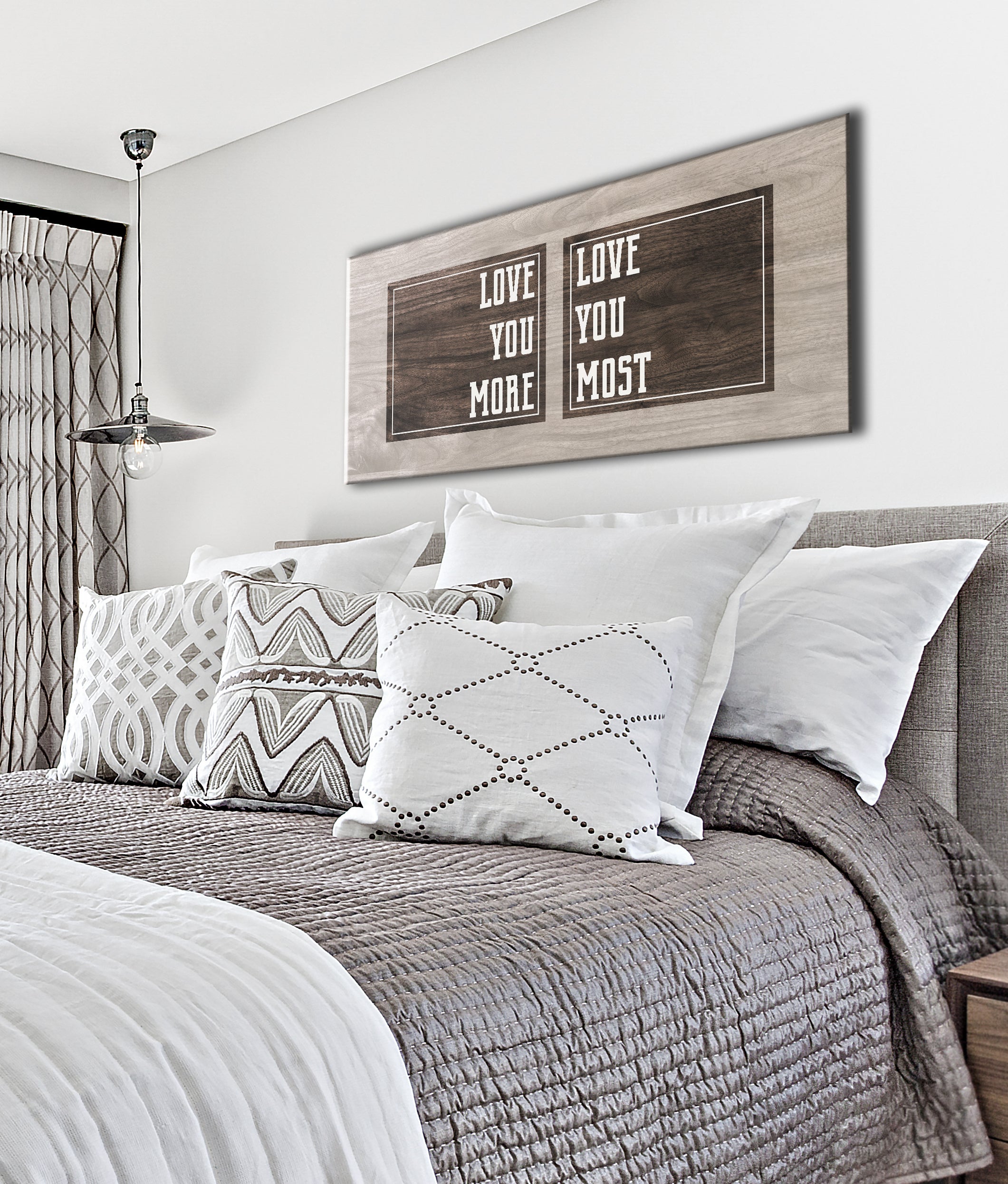Hot! Couples Wall Art: Love You More V2 (Ready - To - Hang Wood Frame)