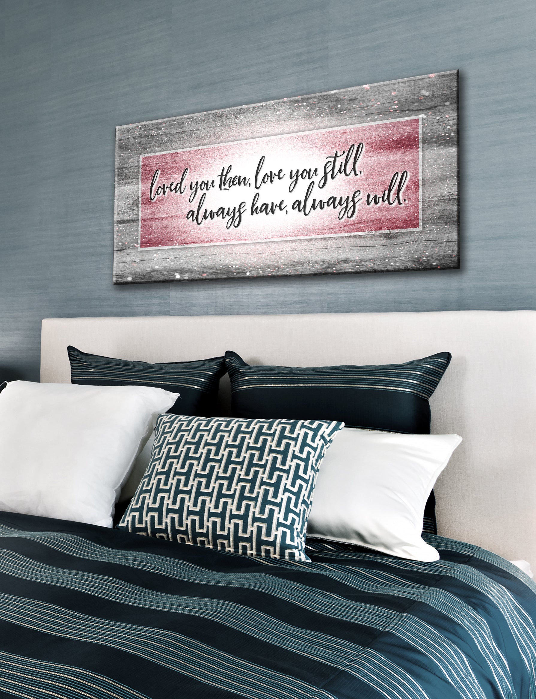 Hot Deal! Couples Wall Art: Loved You Then, Love You Still V6 (Ready-To-Hang Wood Frame)