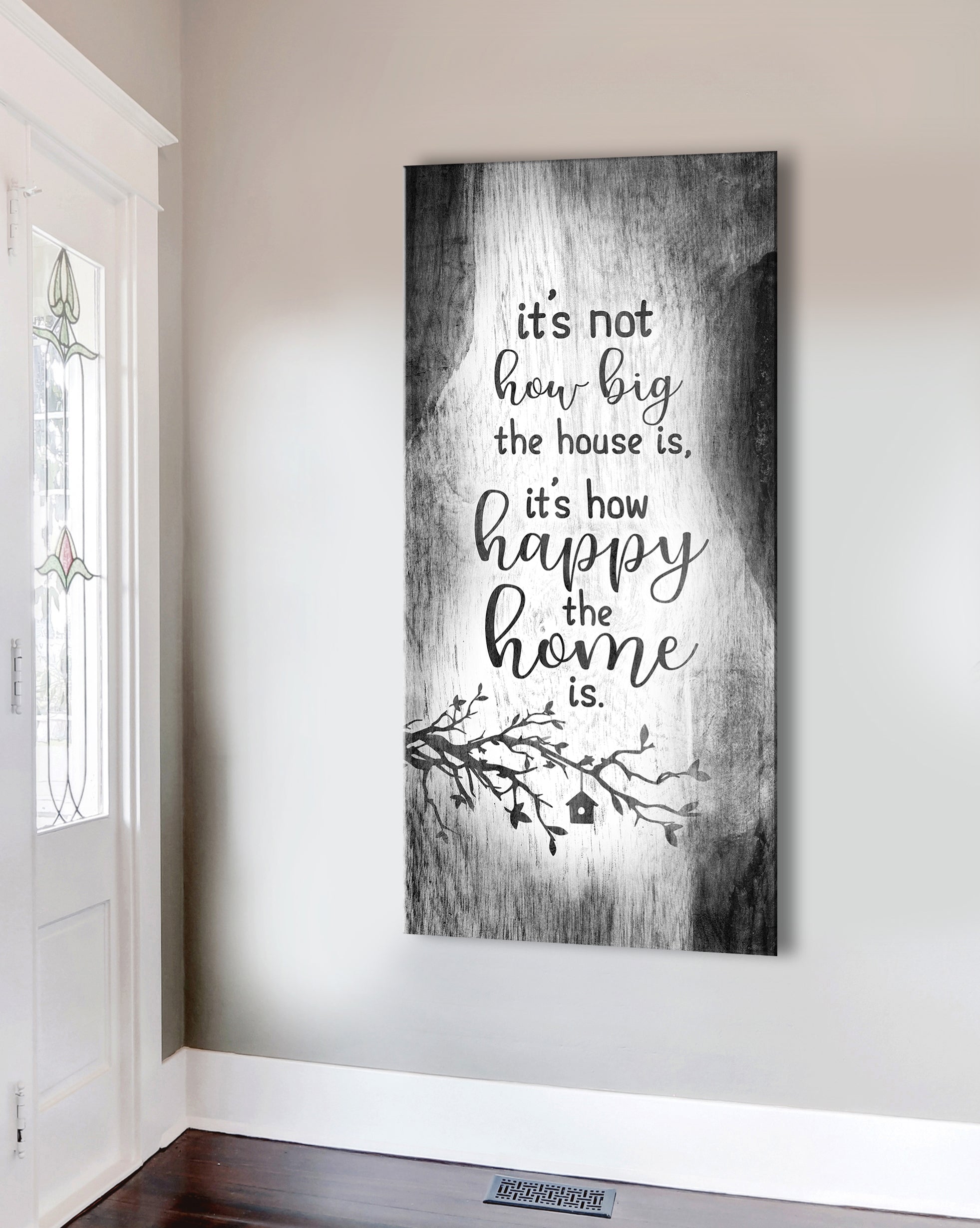 Hot Deal! Home Wall Art - It's Not About House Size V2 with Wood Frame, Ready To Hang