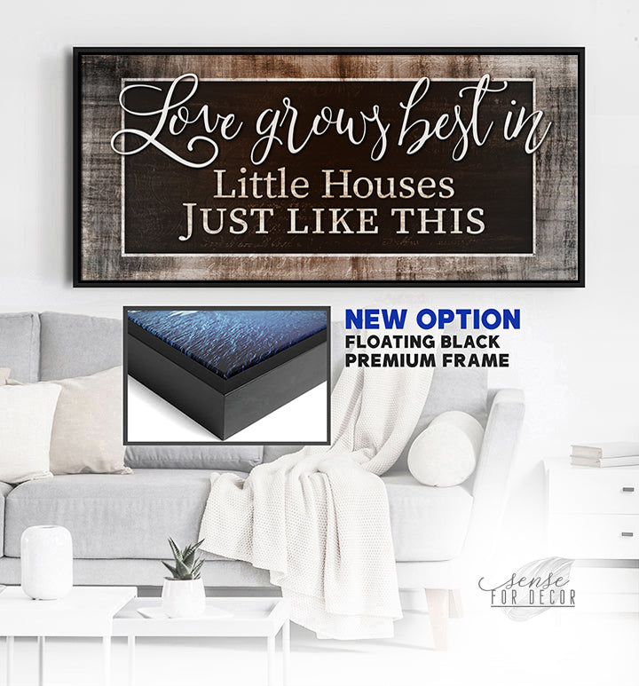 Hot Deal! Love Grows Best In Little Houses Wall Art (Wood Frame, Ready To Hang) V3