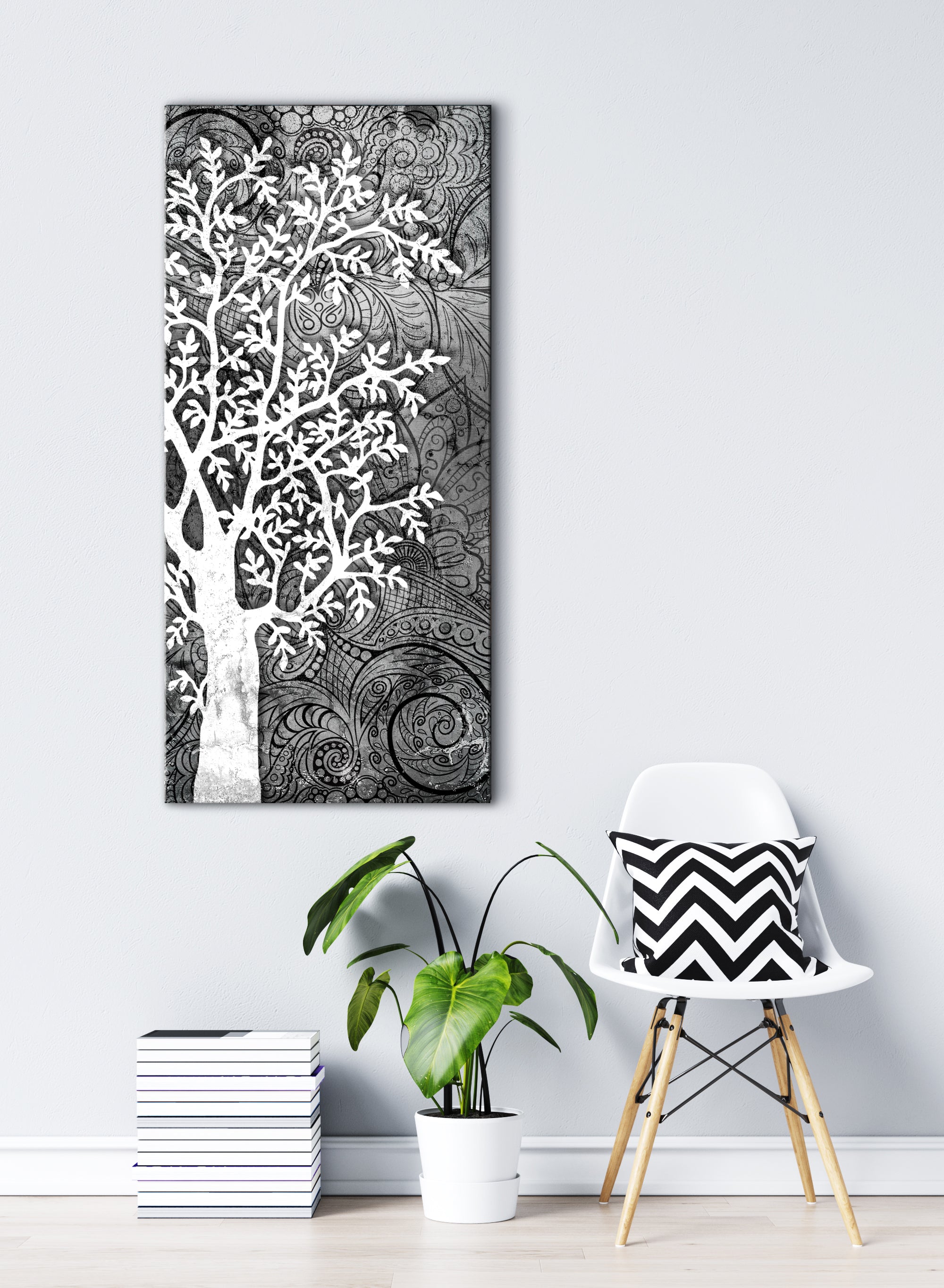 Boho Style Colorful Tree Wall Art with Wood Frame, Ready to Hang! Buy 2 Save 20%