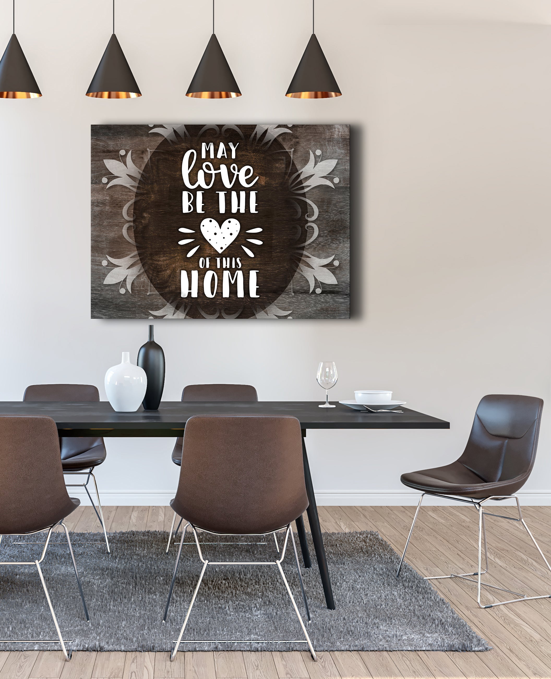 Hot! May Love Fill Your Home Wall Art - Wood Frame, Ready to Hang