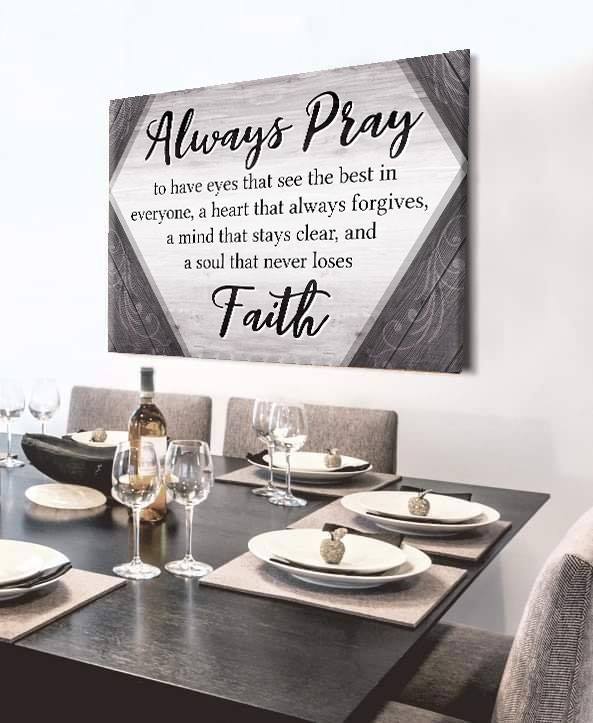 High - Quality Christian Always Pray Wood - Framed Wall Art, Ready To Hang