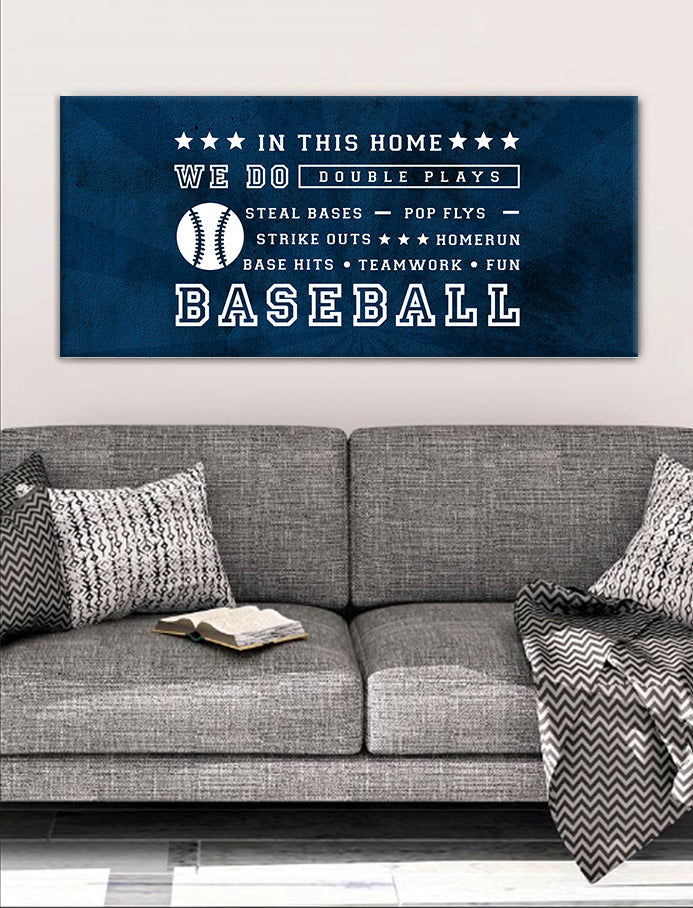 Hot Deal! Ready-to-Hang Baseball Sports Wall Art with Wood Frame